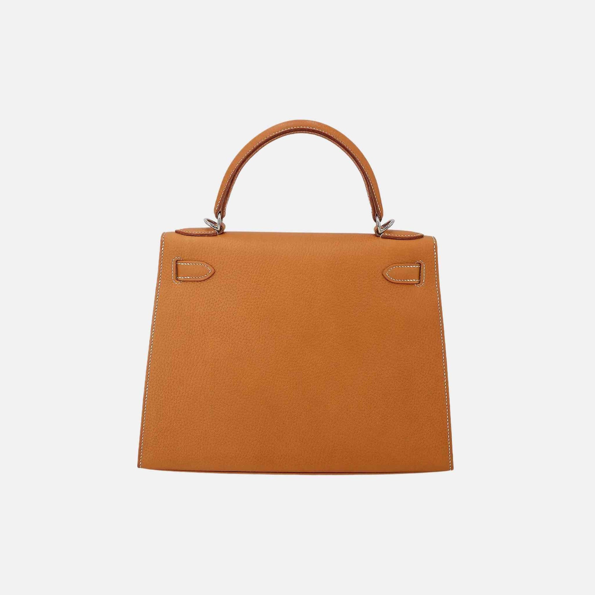 Kelly 28 Natural Graine Natural Sable Phw Hermes оригінал – Купити в Україні – вид ззаду