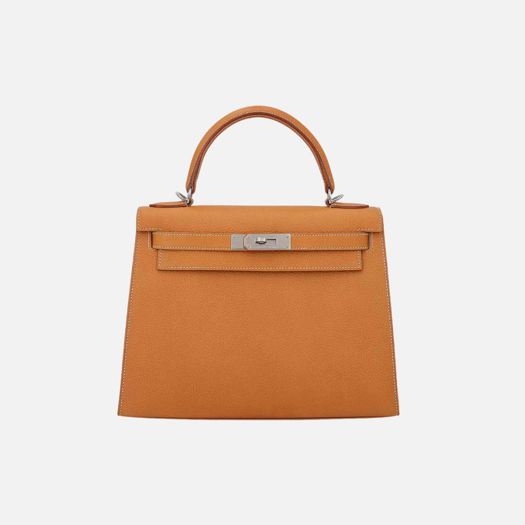 Kelly 28 Natural Graine Natural Sable Phw Hermes оригінал – Купити в Україні – боковий вид