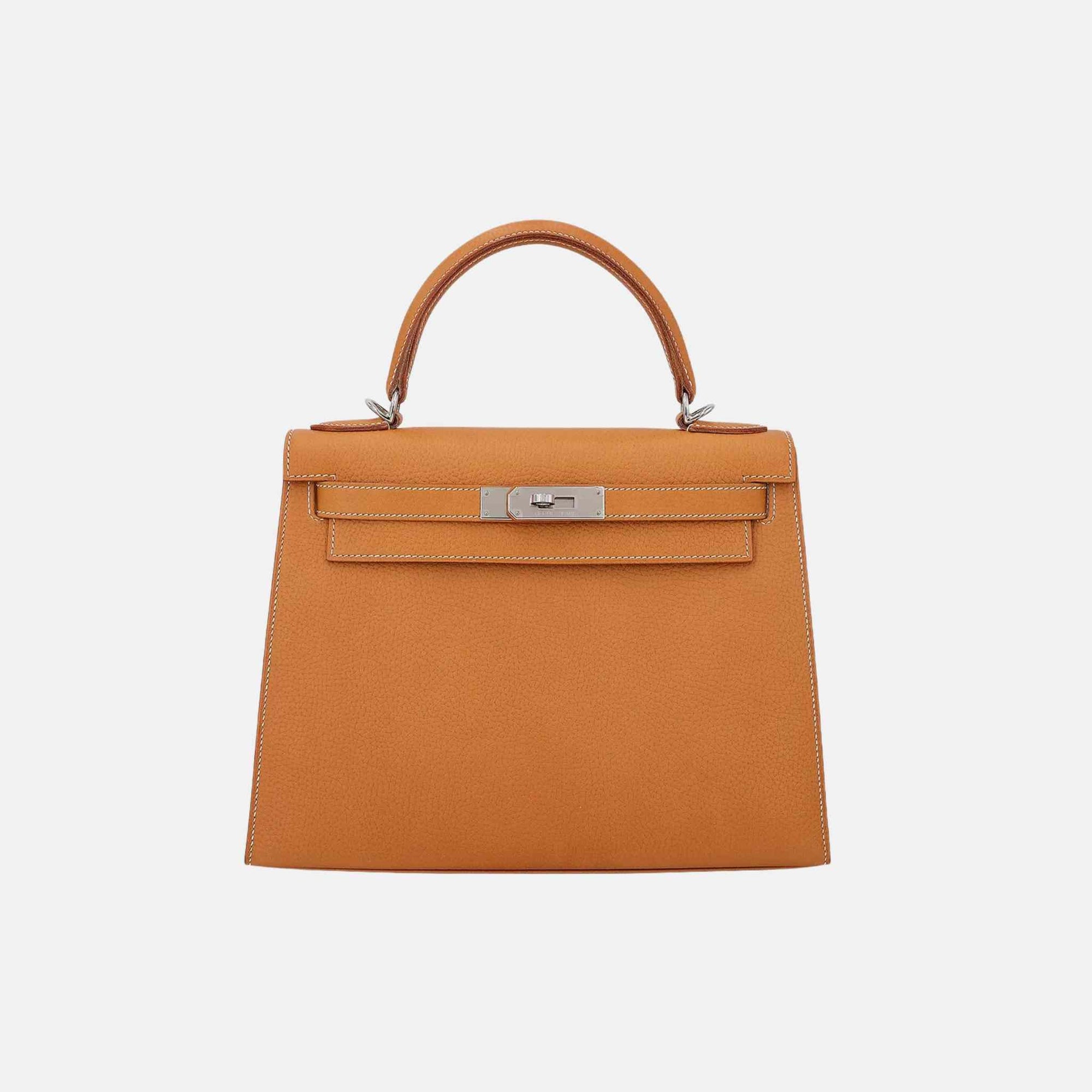 Kelly 28 Natural Graine Natural Sable Phw Hermes оригінал – Купити в Україні – боковий вид