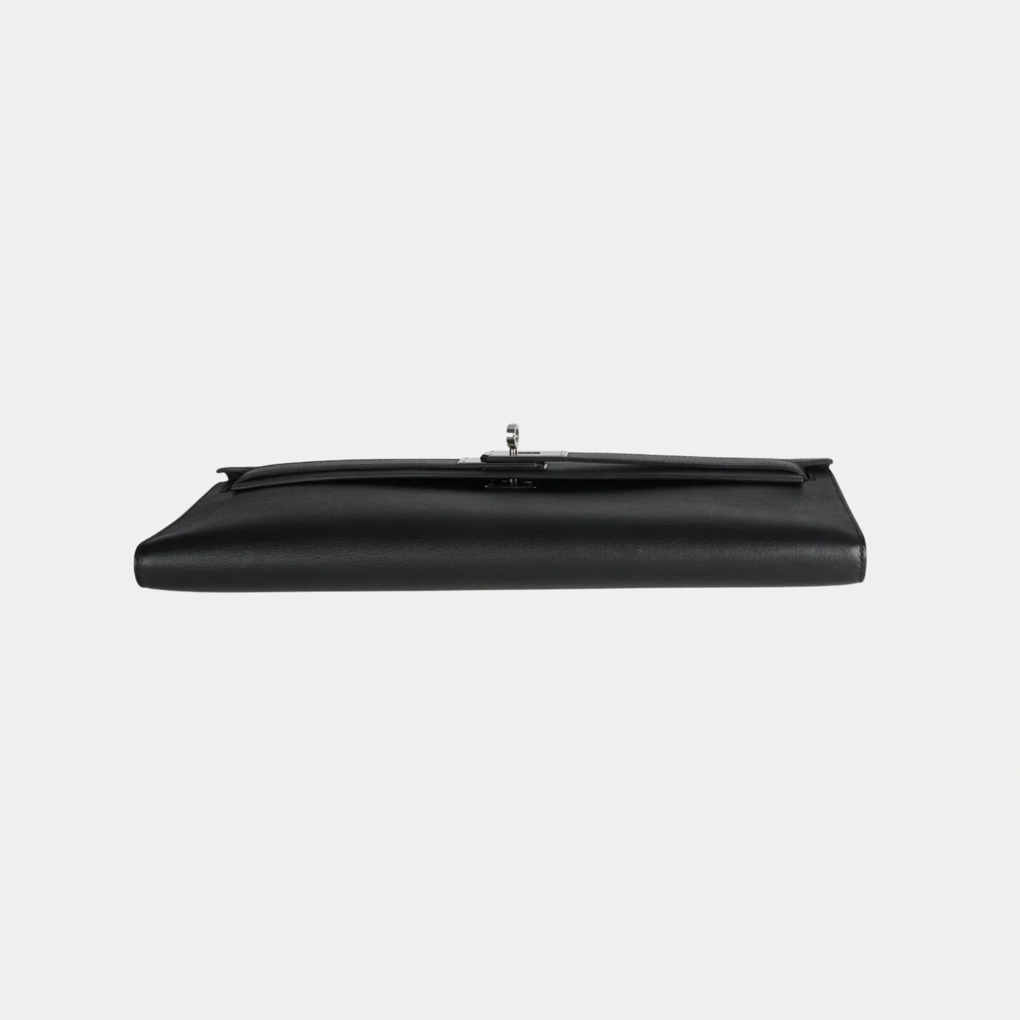 Оригінальна Kelly Cut Clutch Swift Black Phw Hermes – детальний вид