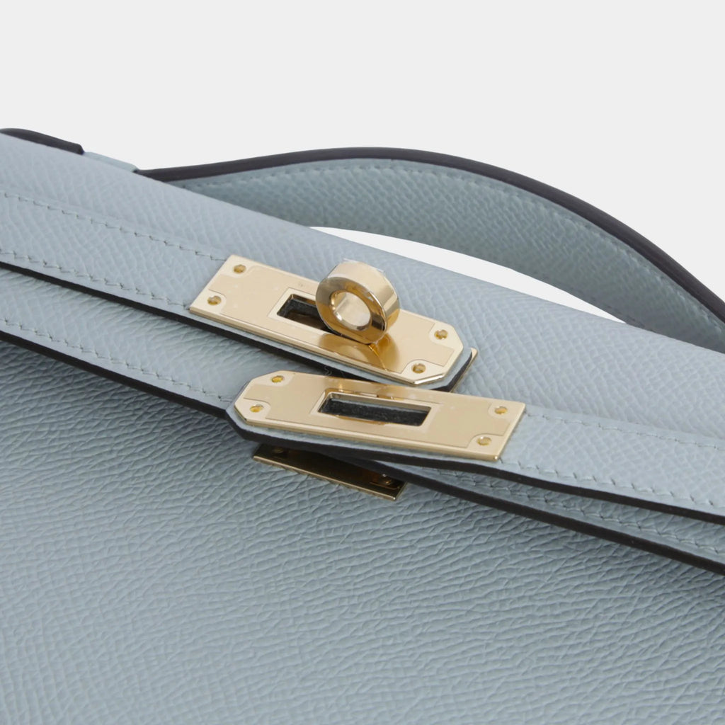 Оригінальна Kelly Cut Epsom Bleu Glacier Pbhw Hermes – збільшений вид
