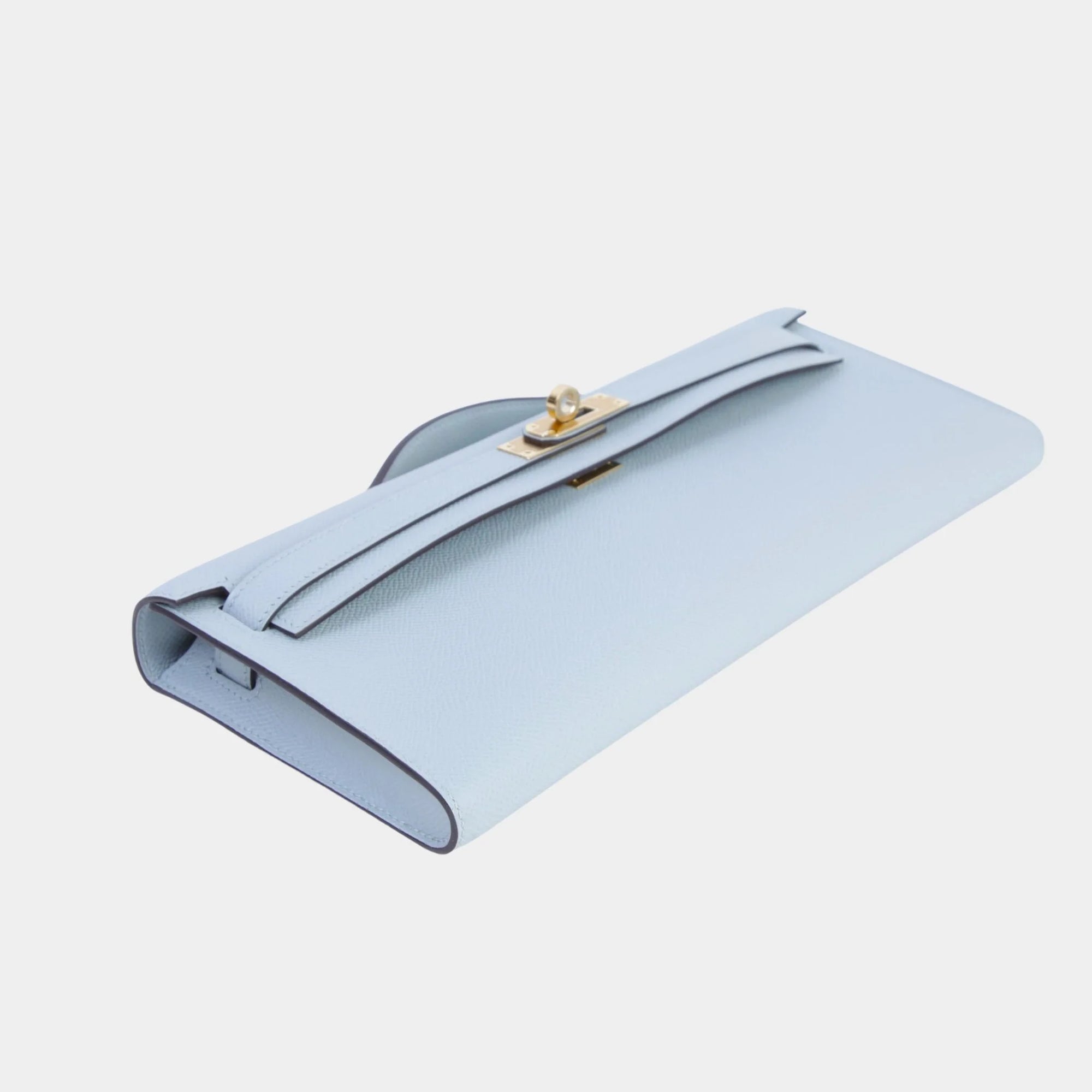 Оригінальна Kelly Cut Epsom Bleu Glacier Pbhw Hermes – детальний вид