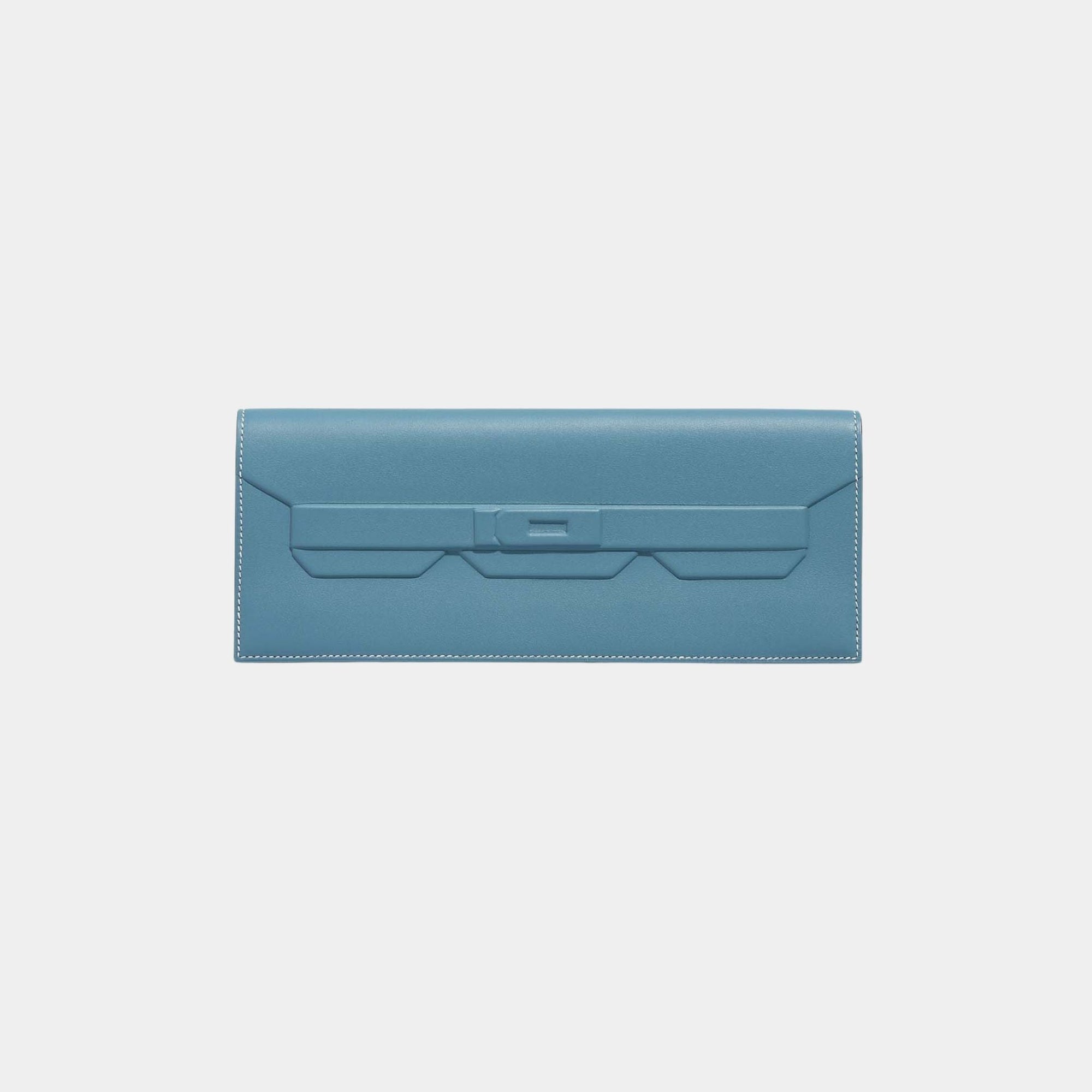 Оригінальна Kelly Cut Shadow Clutch Swift Bleu Jean Hermes – боковий вид