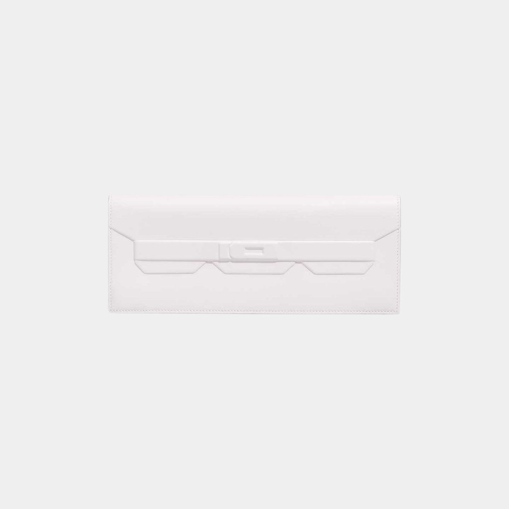 Kelly Cut Shadow Clutch Swift New White Hermes оригінал – Купити в Україні – боковий вид