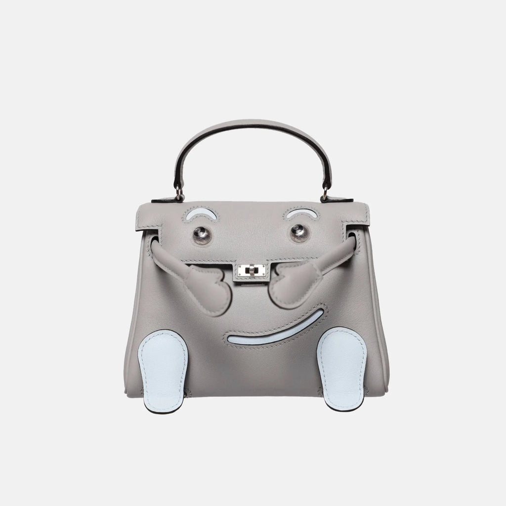 Оригінальна Kelly Doll Blue Glacier Hermes – боковий вид