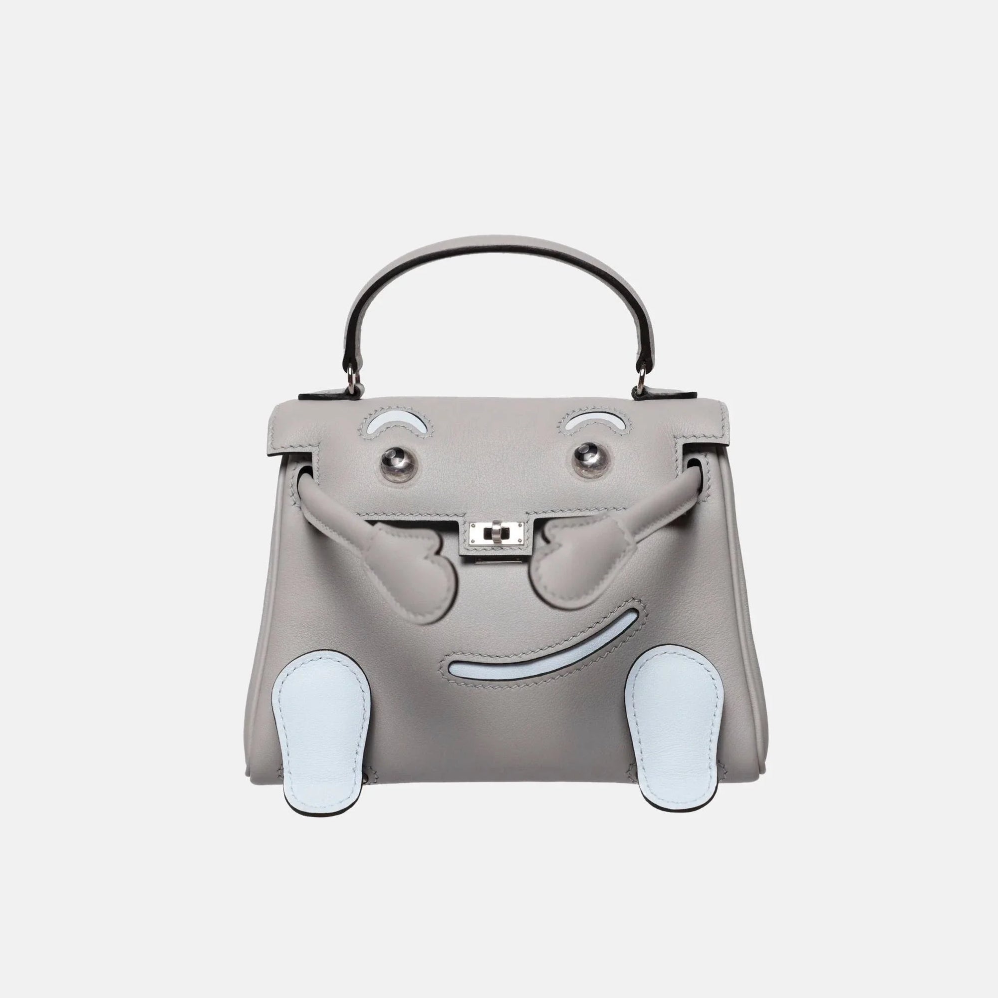 Оригінальна Kelly Doll Blue Glacier Hermes – боковий вид
