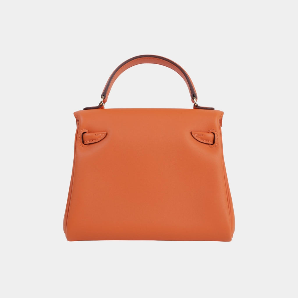 Оригінальна Kelly Doll Swift Orange Hermes – вид ззаду