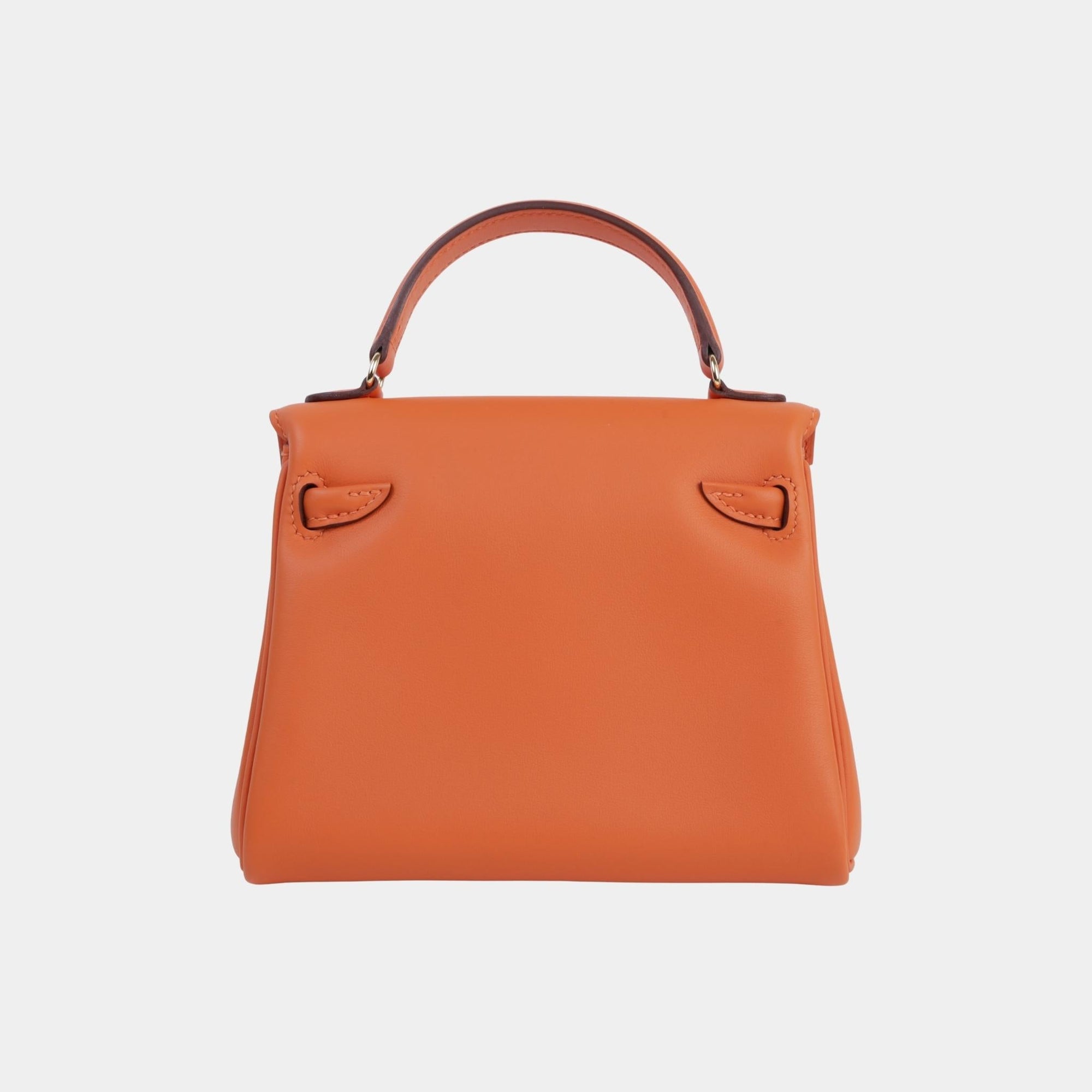 Оригінальна Kelly Doll Swift Orange Hermes – вид ззаду