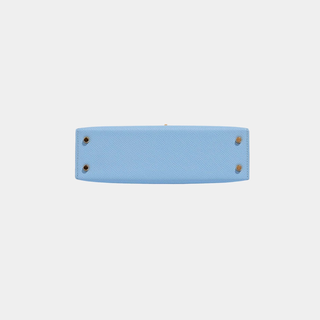 Kelly Mini II 20 Epsom Blue Celeste Ghw Hermes – Гарантія оригінальності – детальний вид