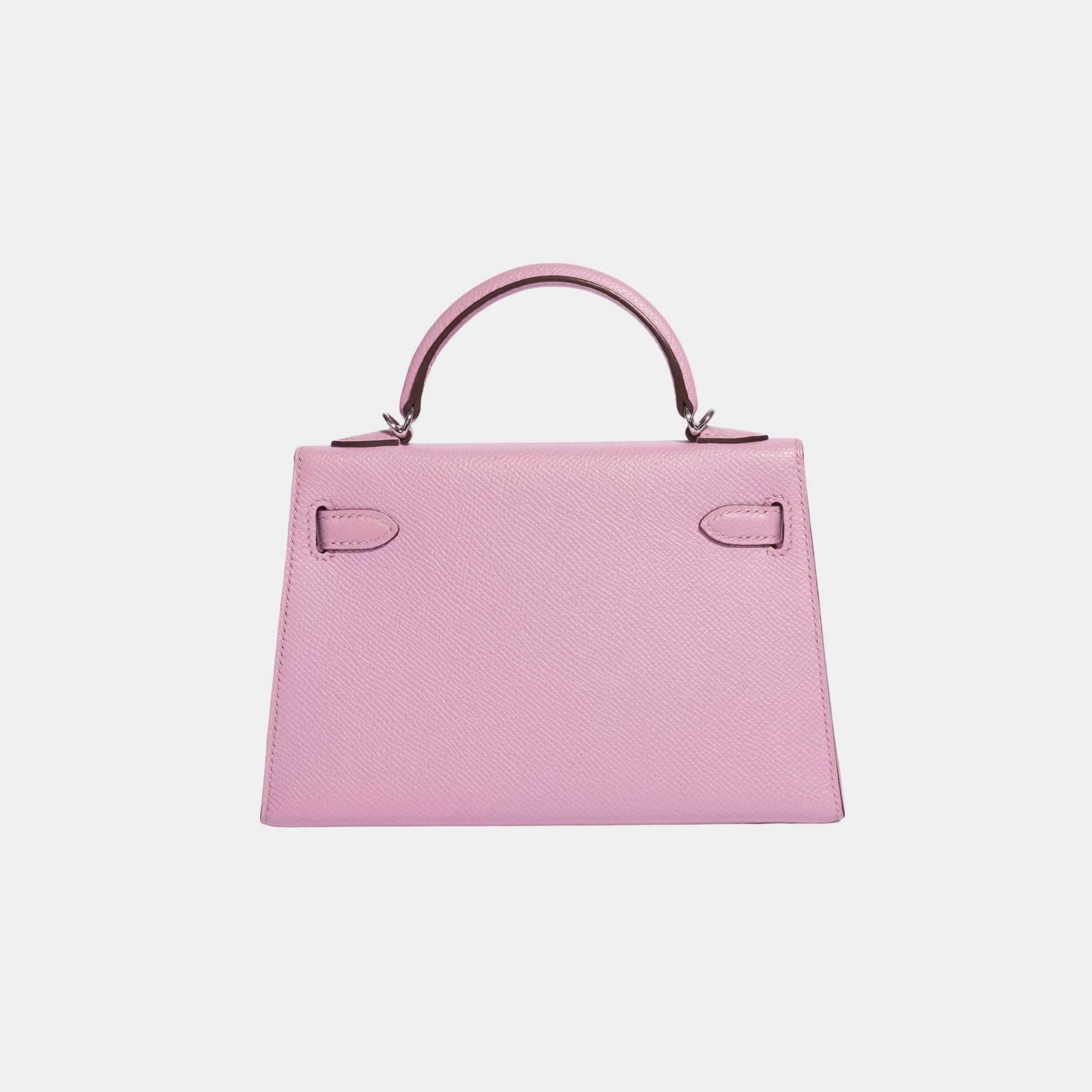 Оригінальна Kelly Mini II 20 Epsom Mauve Sylvestre Phw Hermes – детальний вид