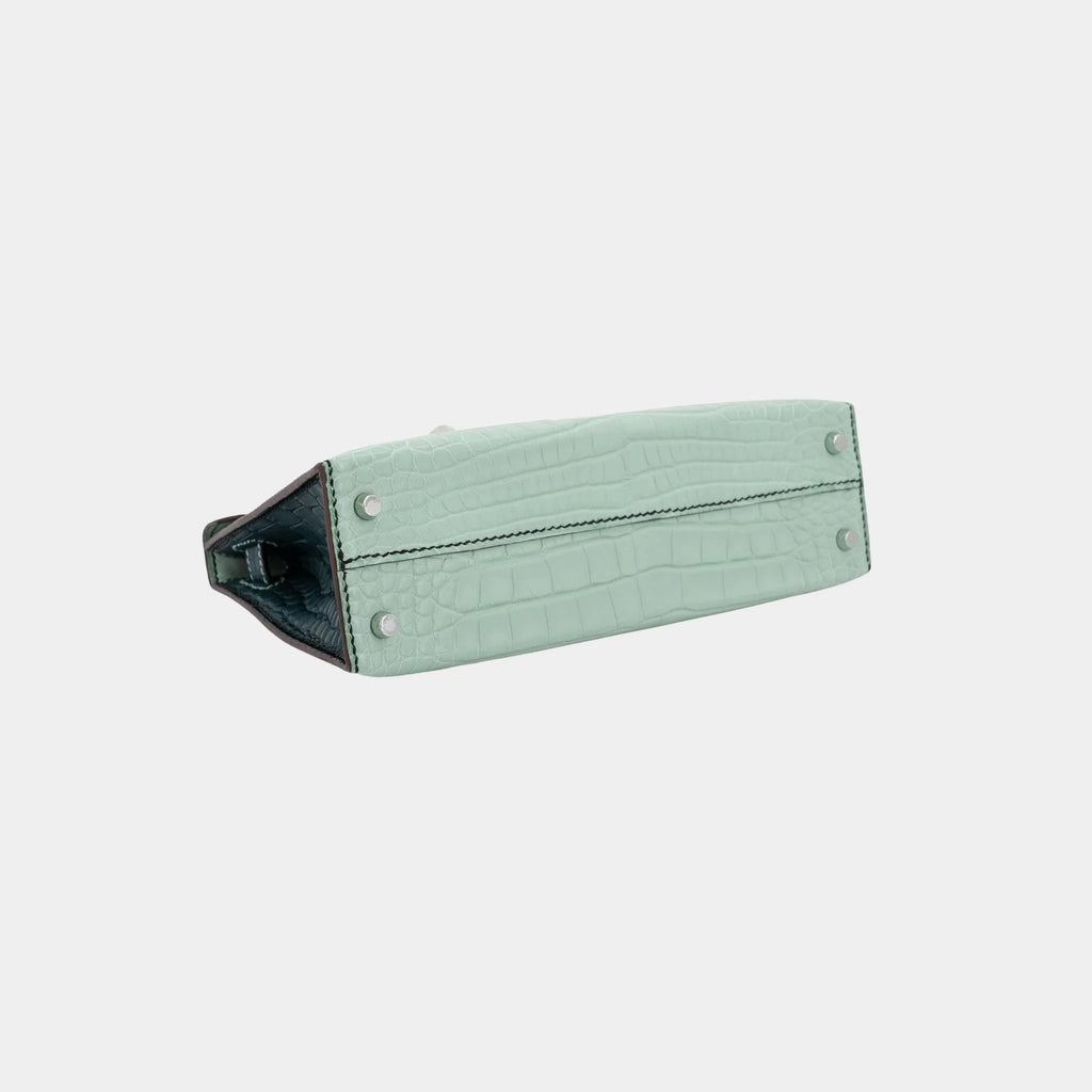 Оригінальна Kelly Mini Matte Alligator Vert Deau Hermes – детальний вид