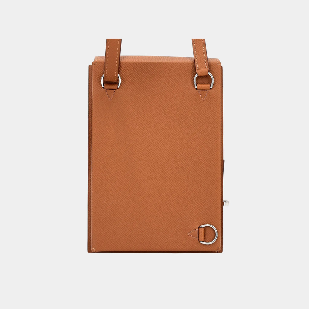 Оригінальна Kelly Multipocket To Go Pouch Epsom Gold Phw Hermes – вид ззаду