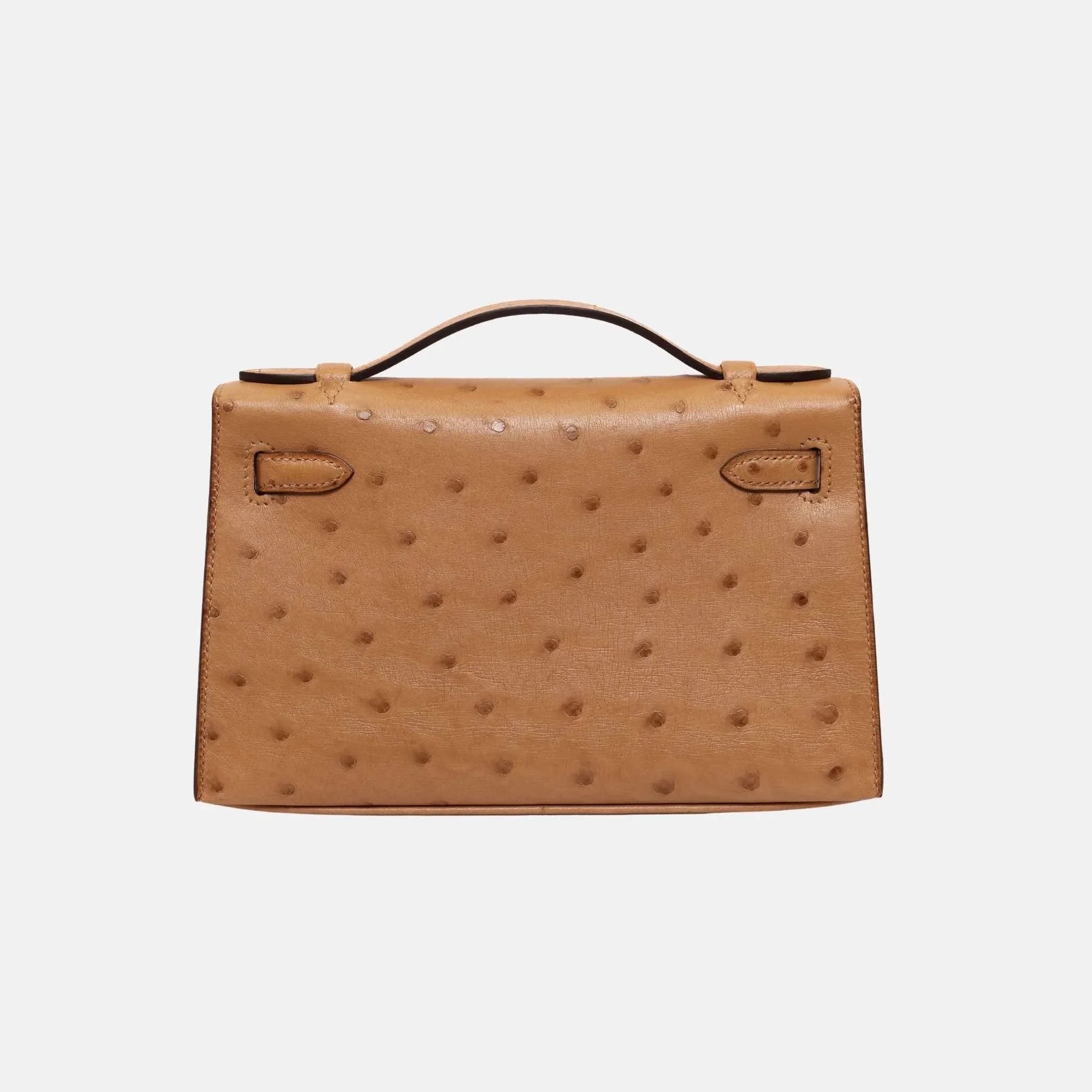 Оригінальна Kelly Pochette Chai Ostrich Ghw Hermes – вид ззаду