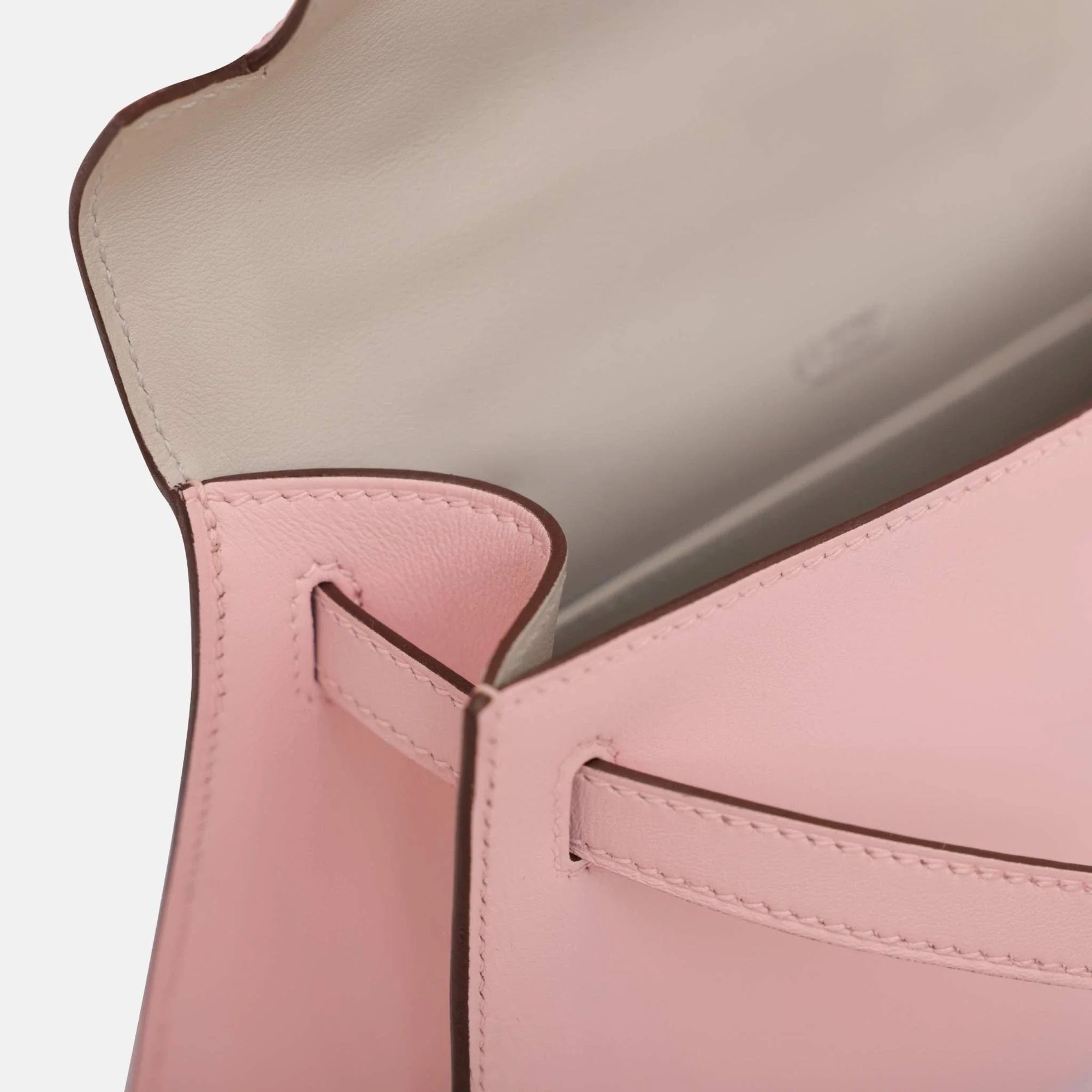 Kelly Pochette Rose Sakura And Gris Pearl Swift Phw Hermes – Гарантія оригінальності – детальний вид