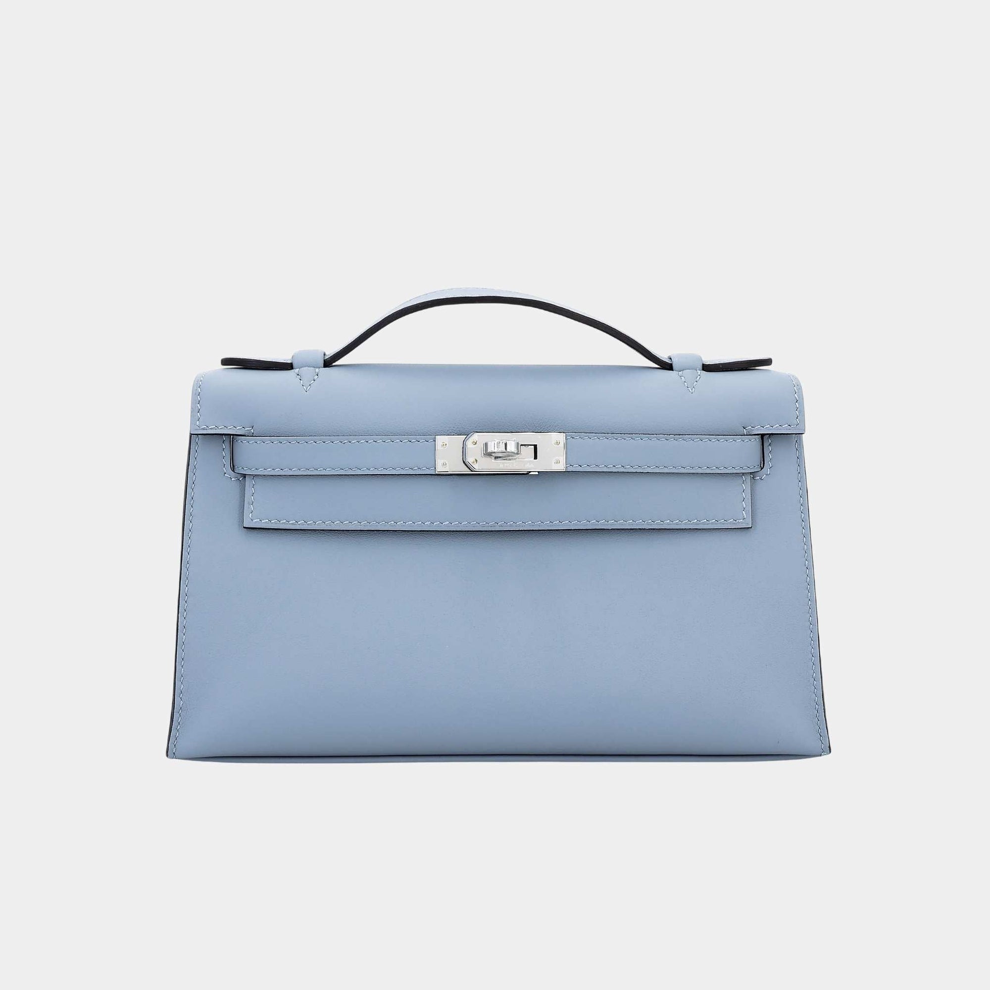 Kelly Pochette Swift Bleu Lin Phw Hermes оригінал – Купити в Україні – боковий вид