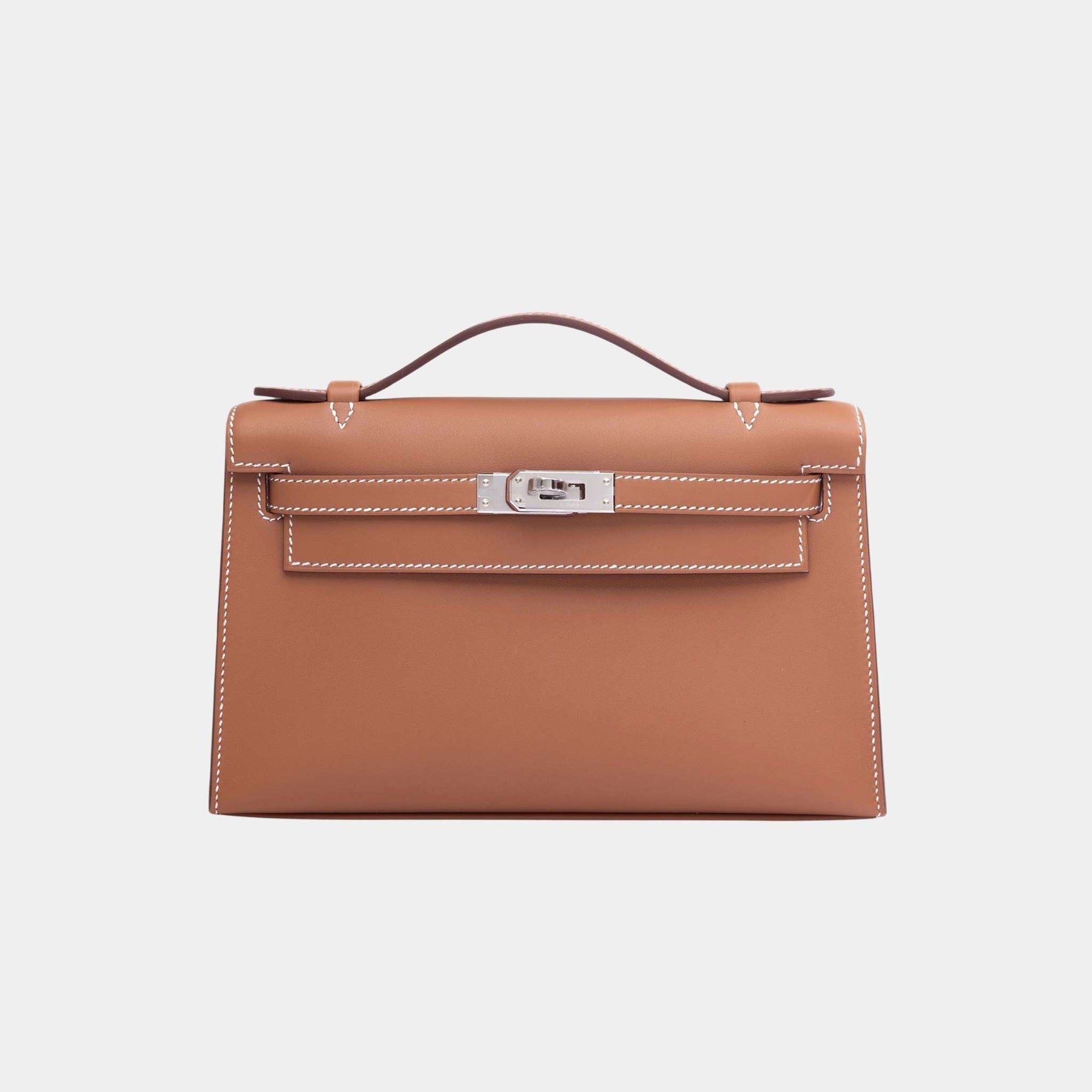 Kelly Pochette Swift Gold Phw Hermes оригінал – Купити в Україні – боковий вид