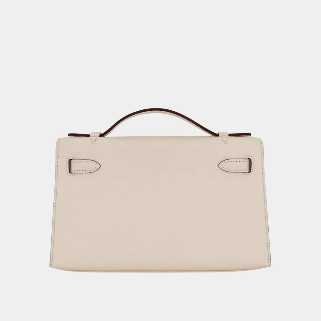 Оригінальна Kelly Pochette Swift Nata Ghw Hermes – вид ззаду