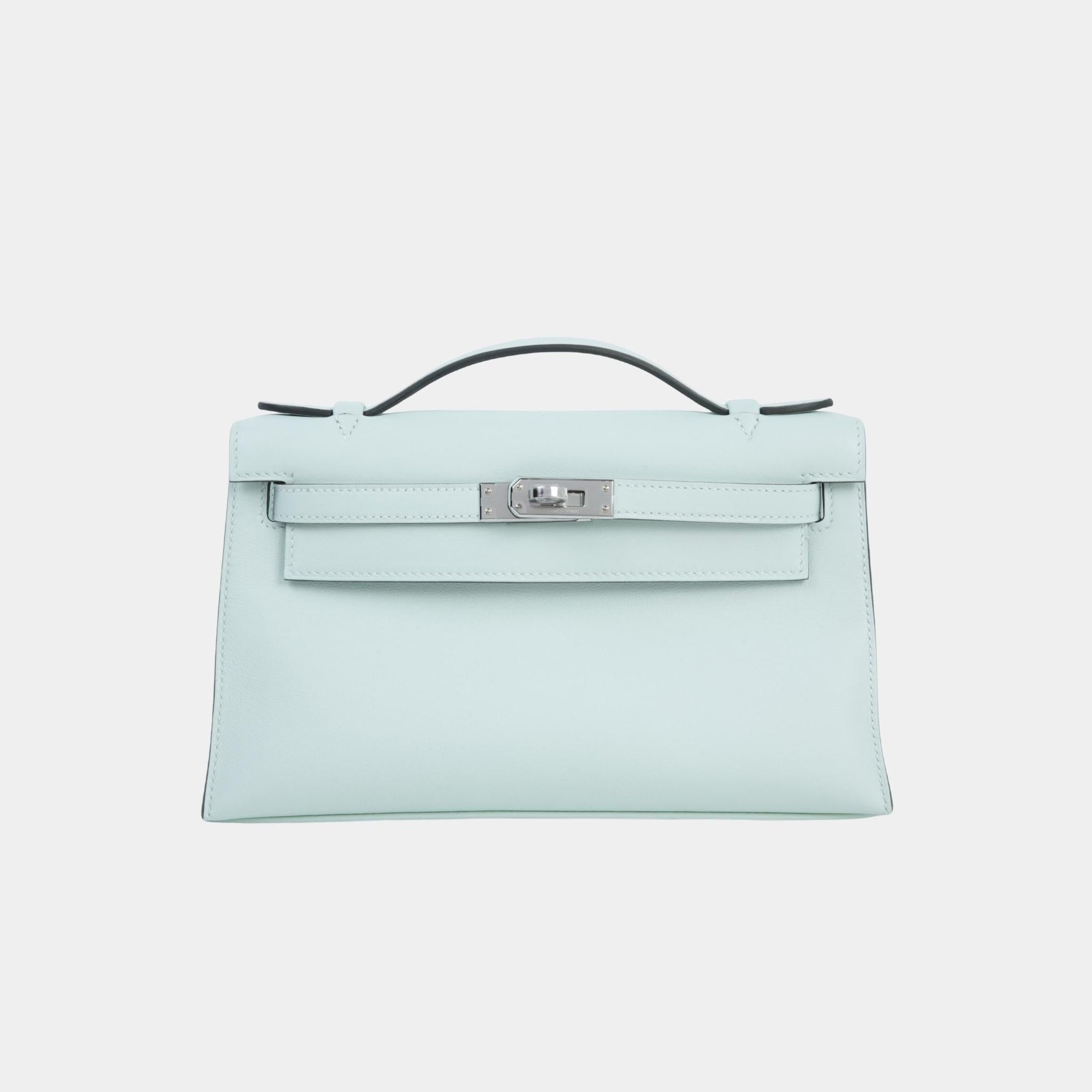 Kelly Pochette Swift Vert Peppermint Phw Hermes – Гарантія оригінальності – боковий вид