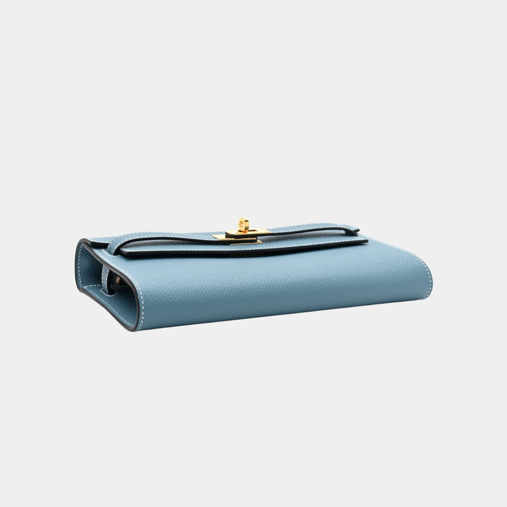 Kelly Wallet To Go Bleu Jeans Ghw Hermes – Гарантія оригінальності – детальний вид