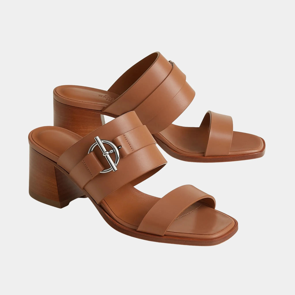 Kute 60 Heeled Sandals In Calfskin Hermes оригінал – Купити в Україні – боковий вид