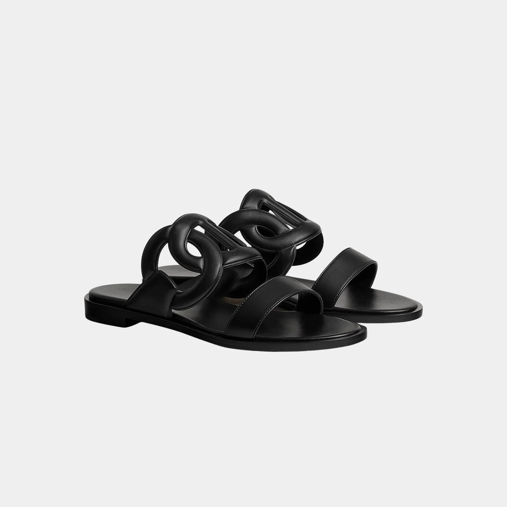 Оригінальна Lagoon Sandals In Nappa Leather Hermes – боковий вид