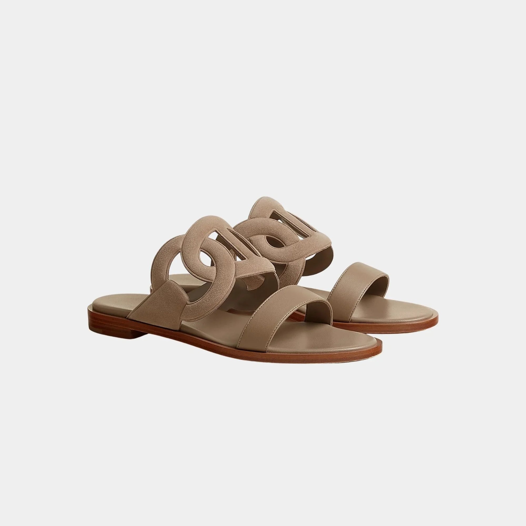 Lagune Sandals In Suede And Nappa Goatskin Hermes оригінал – Купити в Україні – боковий вид
