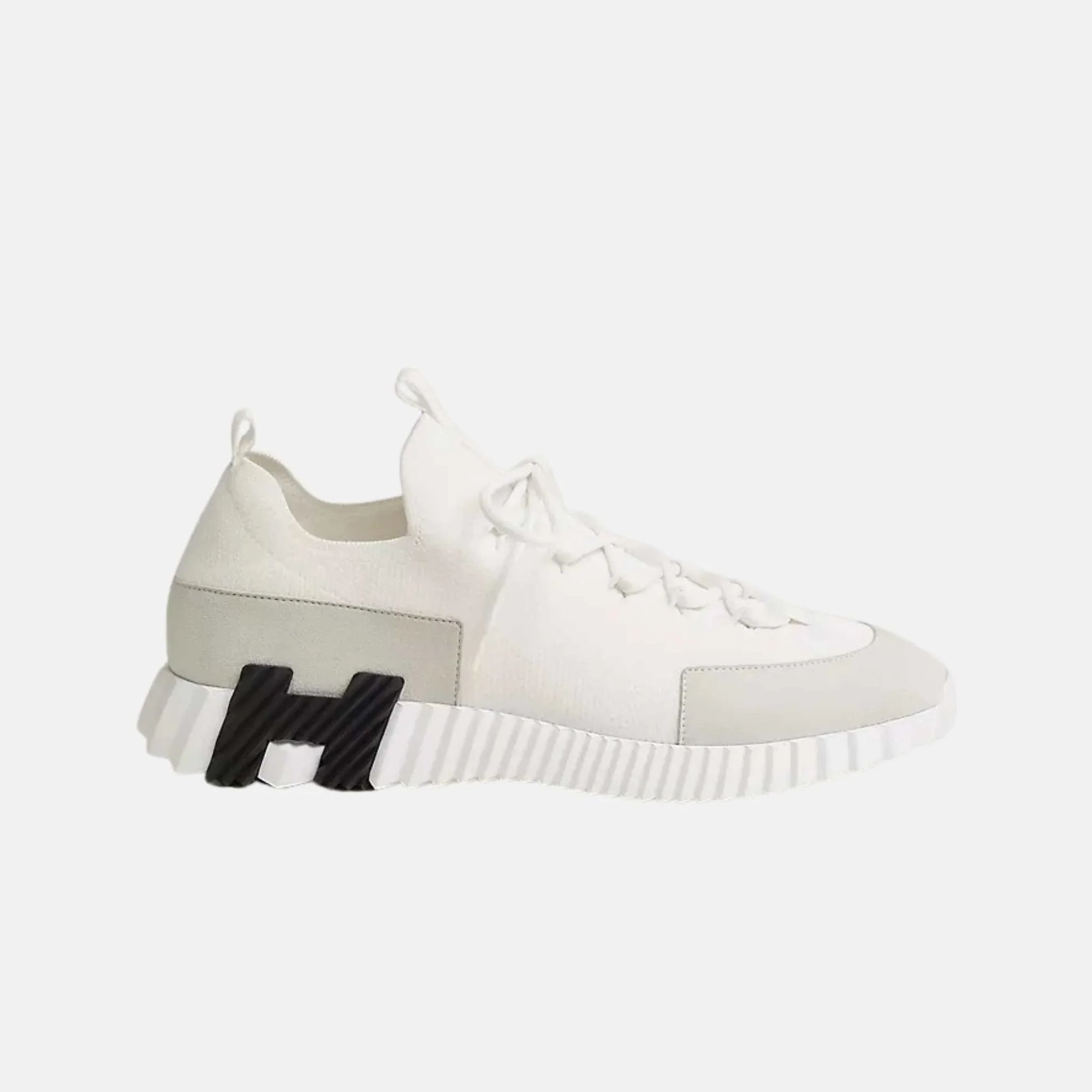 Lift Slip-On Sneaker Knit & Suede Goatskin Hermes – Гарантія оригінальності – боковий вид