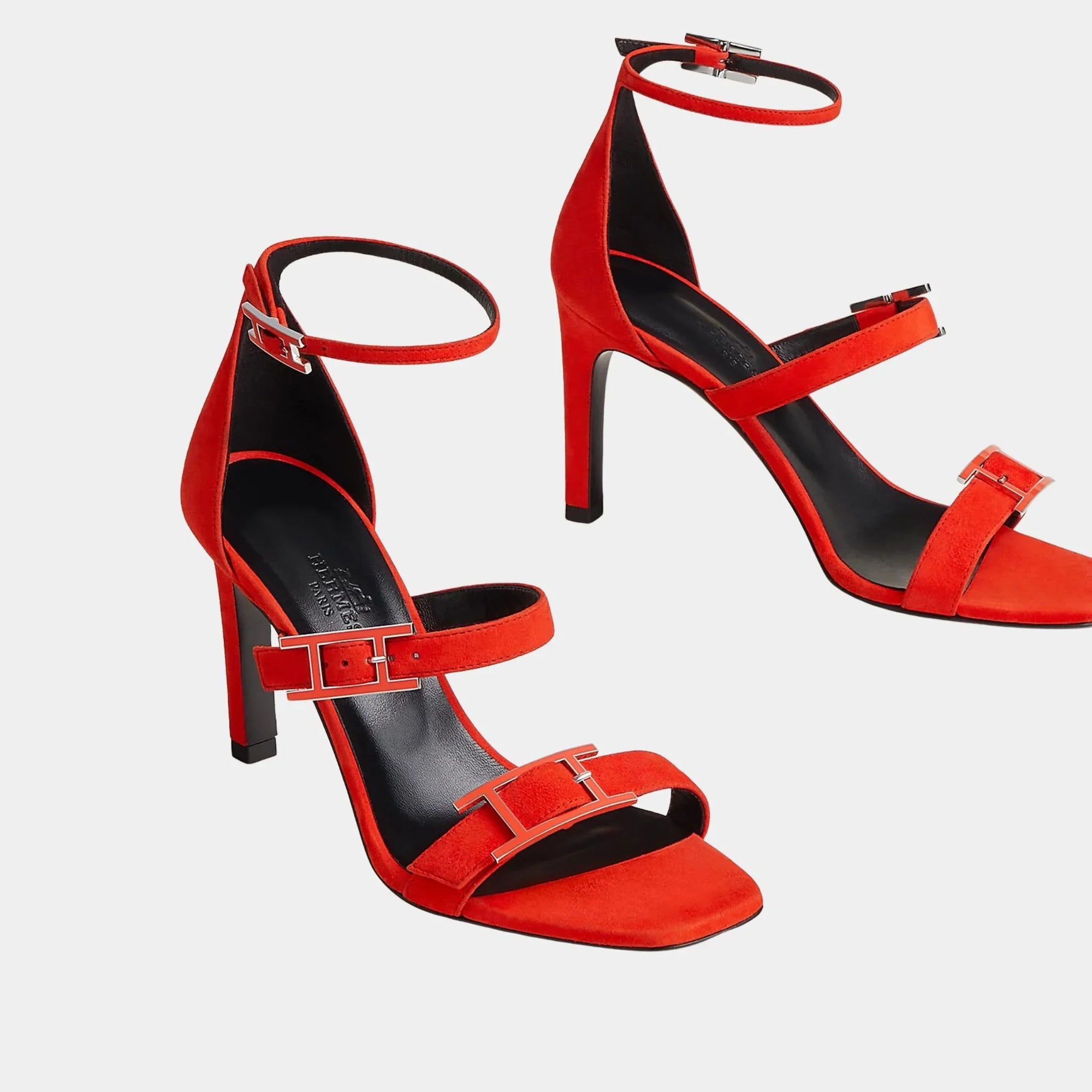 LIV 90 High Heel Sandal In Suede Goatskin Hermes – Гарантія оригінальності – збільшений вид