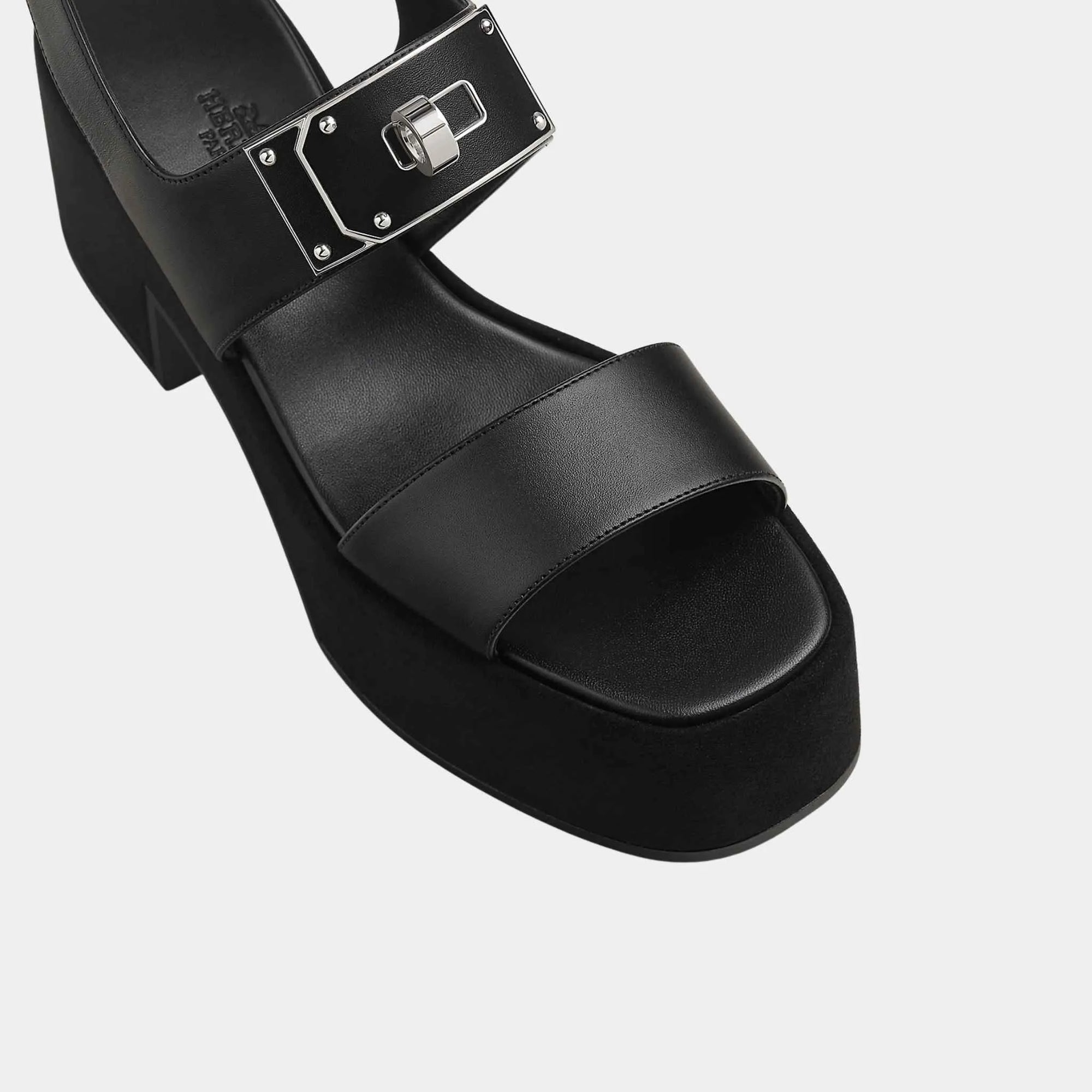Оригінальна Lola 35 Heeled Sandals In Calfskin And Suede Hermes – детальний вид