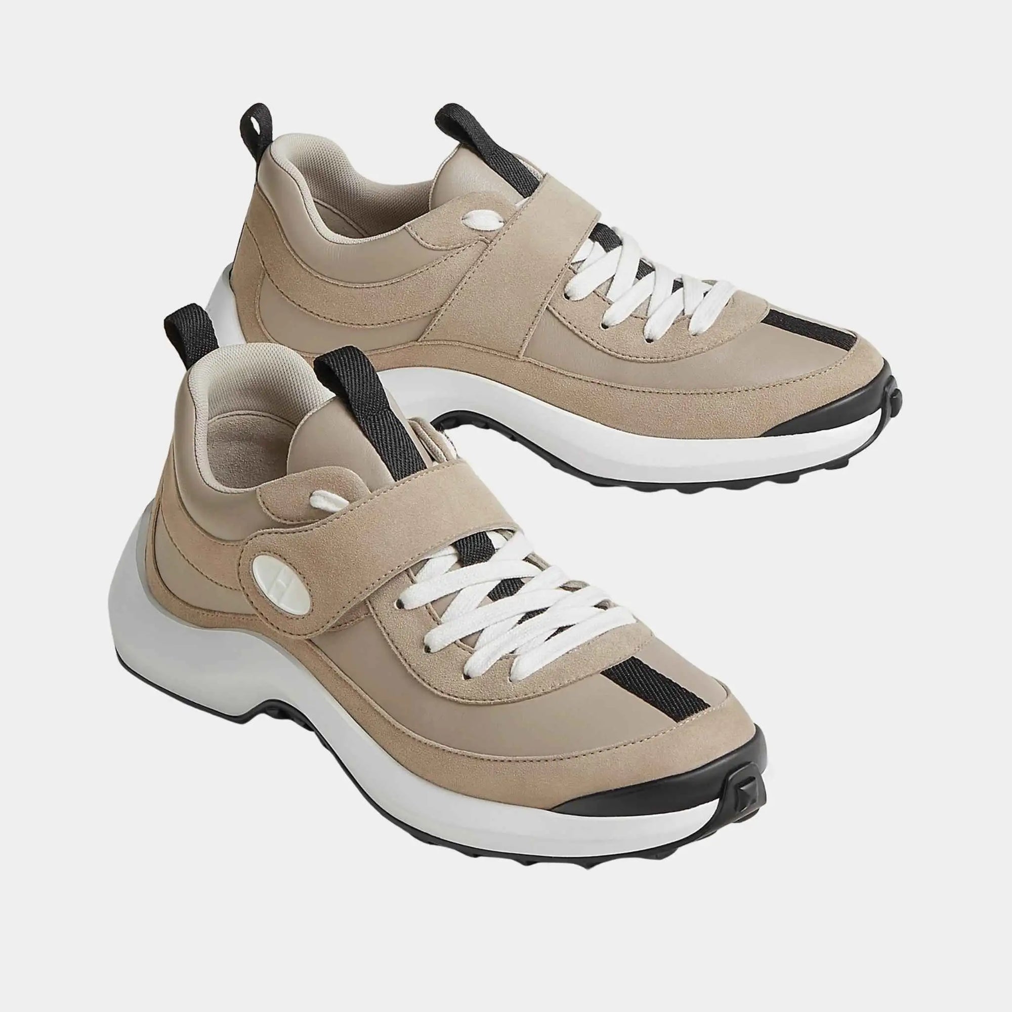Loop Sneakers In Calfskin And Suede Goatskin Hermes оригінал – Купити в Україні – збільшений вид