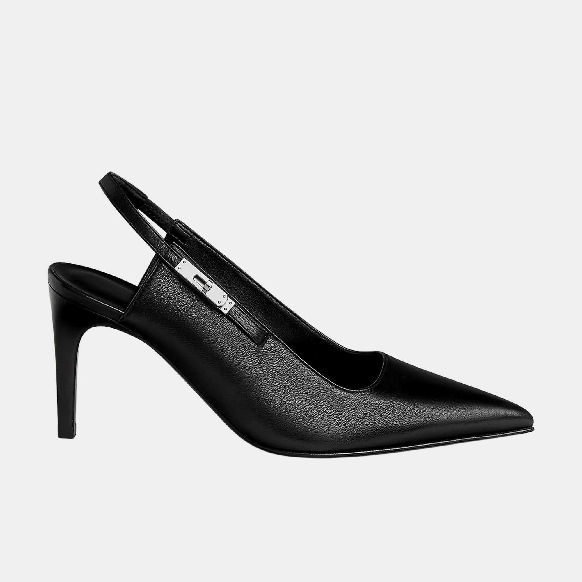 Lover 80 Pump In Nappa Leather Hermes – Гарантія оригінальності – вид ззаду