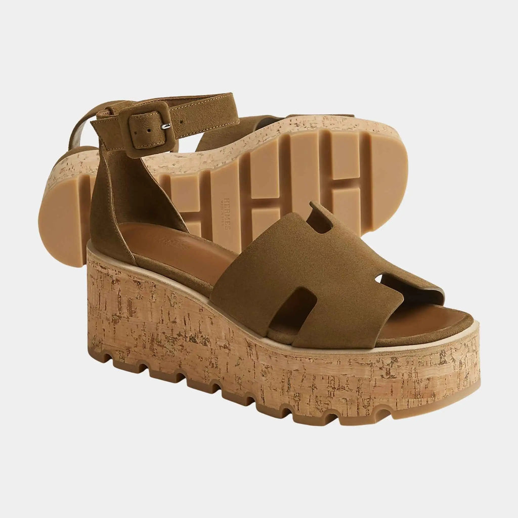 Luce 30 Sandals In Suede Goatskin Hermes – Гарантія оригінальності – боковий вид