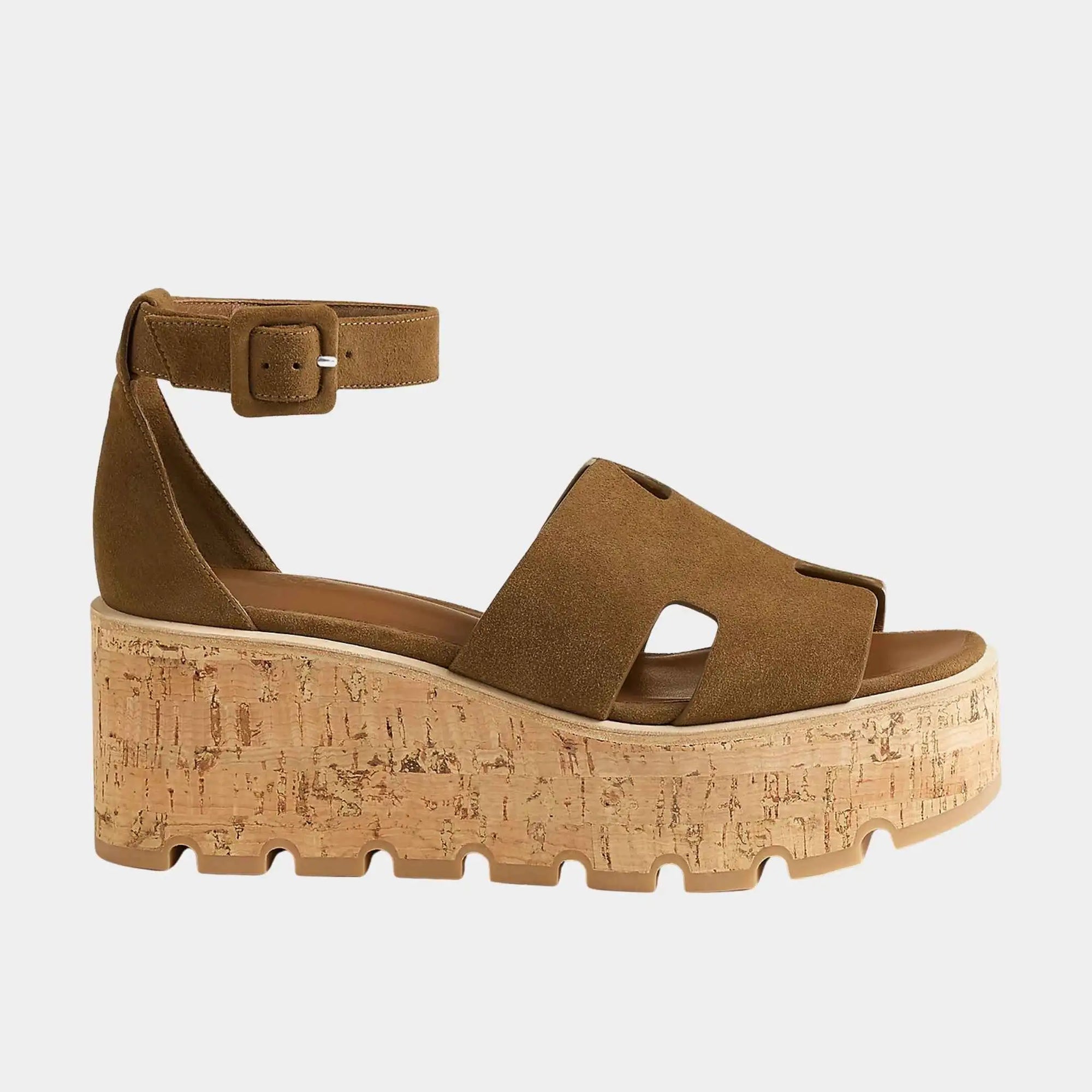 Luce 30 Sandals In Suede Goatskin Hermes – Гарантія оригінальності – вид ззаду