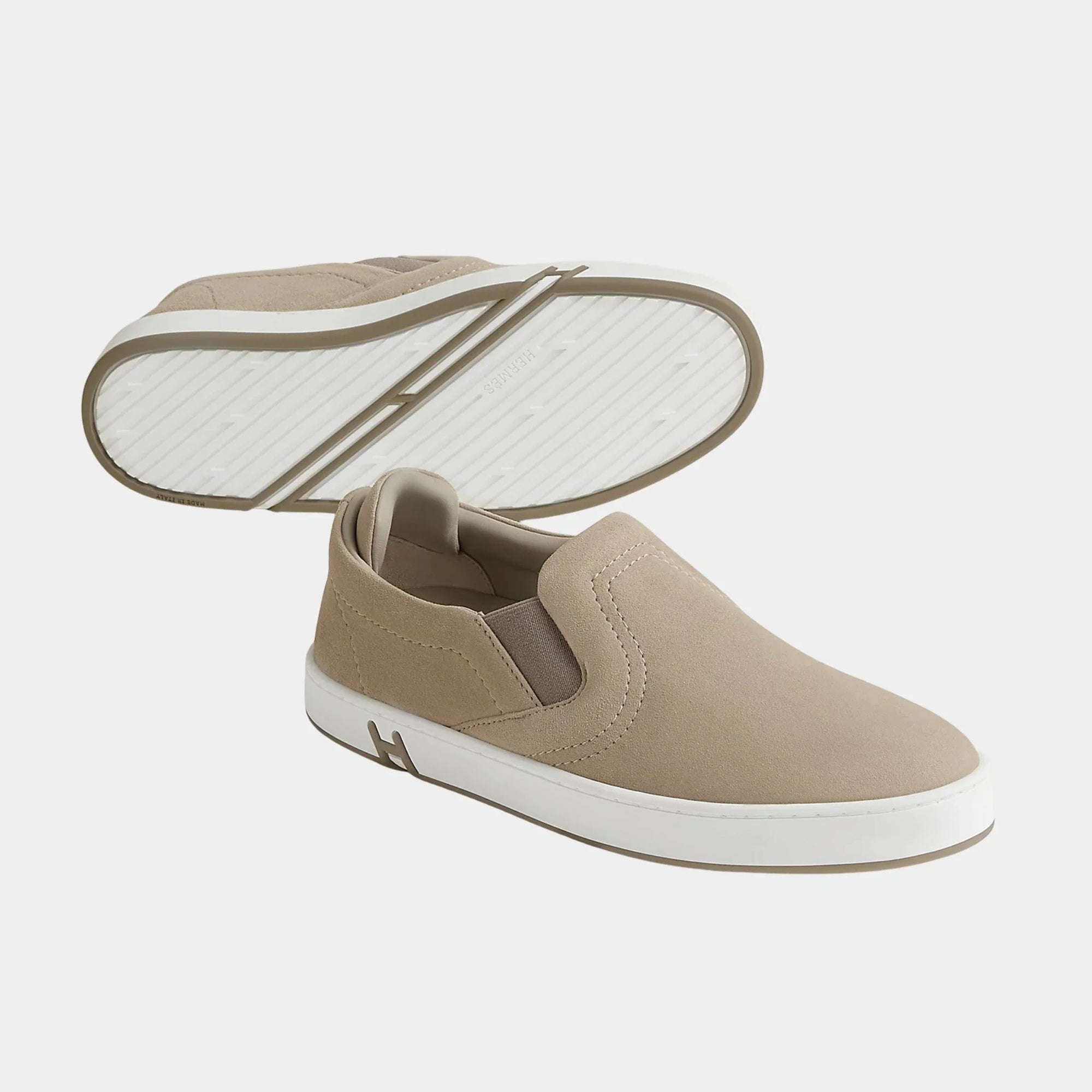 Lucky Slip-On Sneaker In Suede Goatskin Hermes оригінал – Купити в Україні – боковий вид