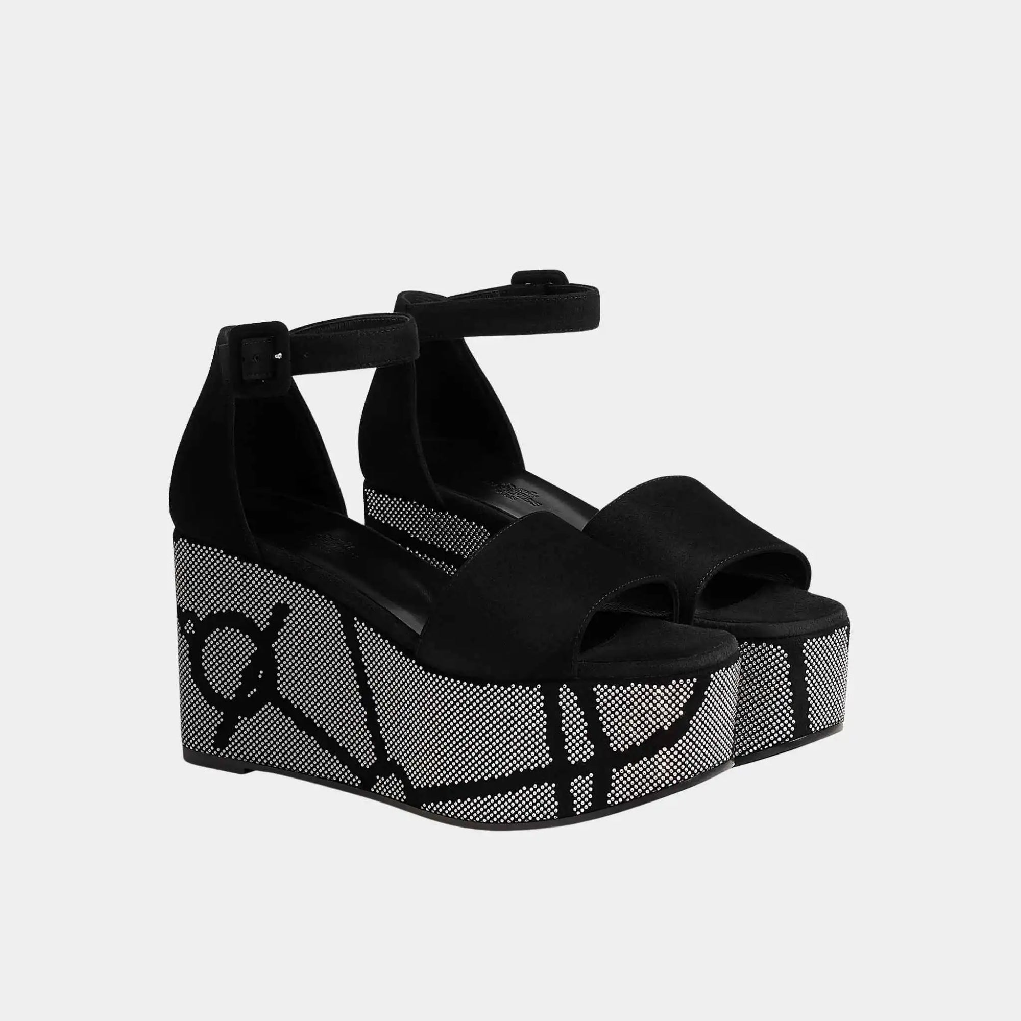 Luminous 35 Platform Sandals In Suede Goatskin Hermes оригінал – Купити в Україні – збільшений вид