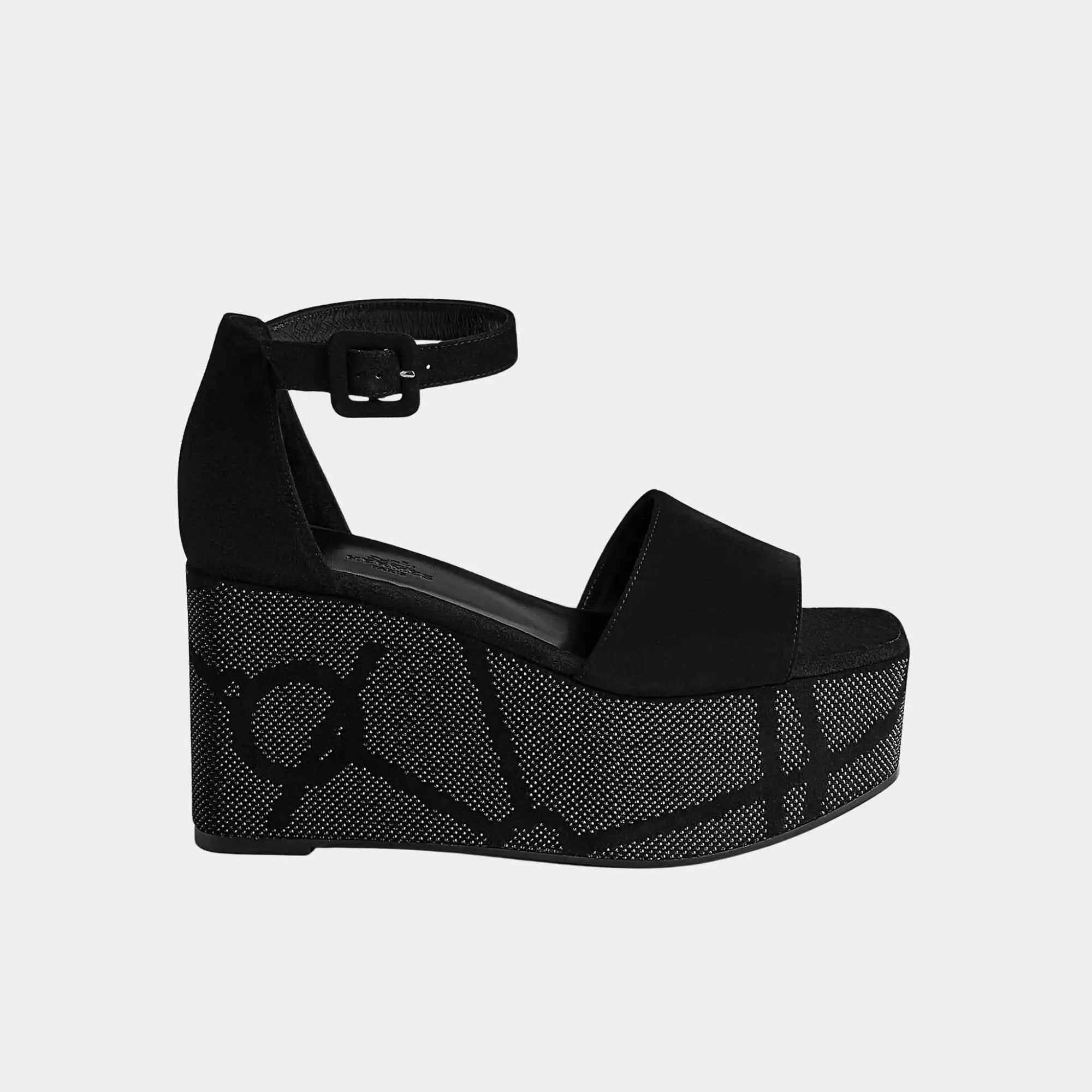 Luminous 35 Platform Sandals In Suede Goatskin Hermes оригінал – Купити в Україні – детальний вид