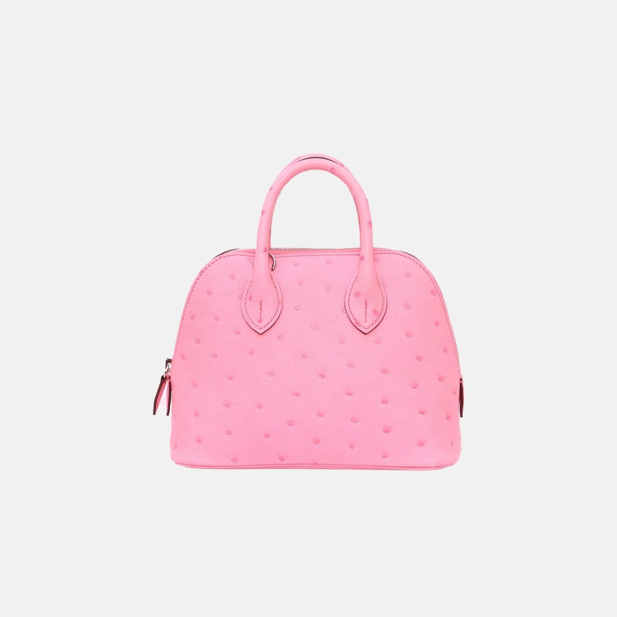 Mini Bolide Rose Bubblegum Ostrich Phw Hermes – Гарантія оригінальності – детальний вид