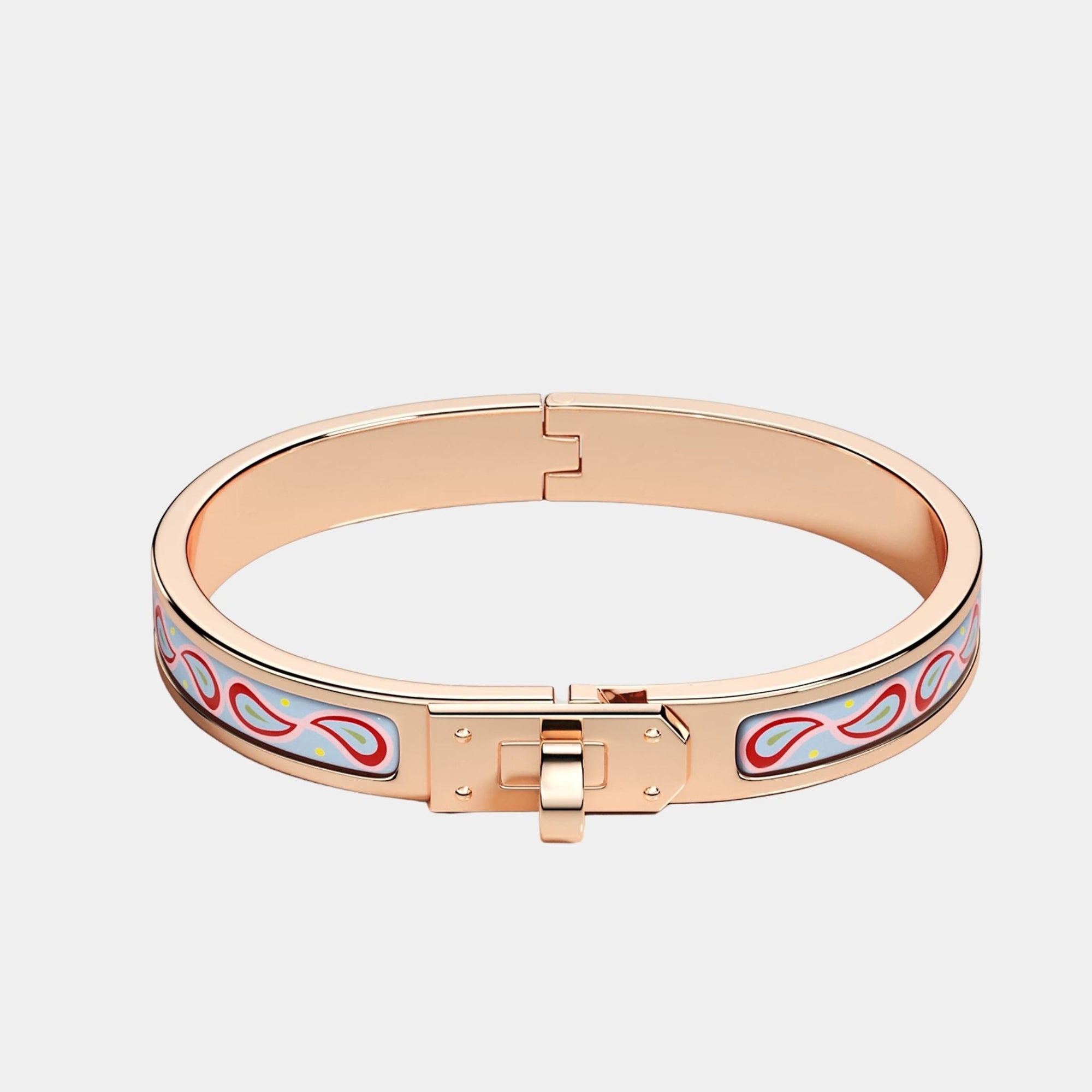 Mini CLIC Kelly Palmettes Composees Bracelet Rose Gold Hermes – Гарантія оригінальності – боковий вид