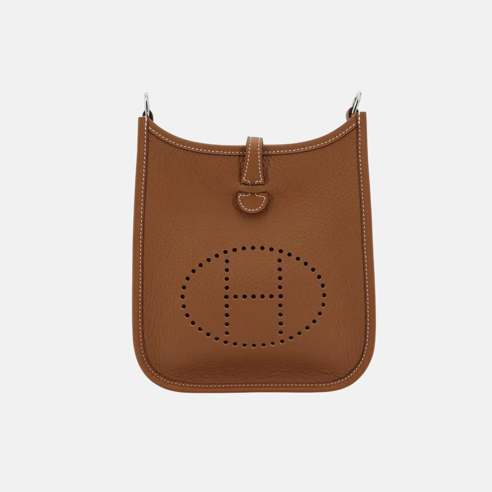 Оригінальна Mini Evelyne Tpm Amazone 112 Clemence Etoupe Phw Hermes – боковий вид