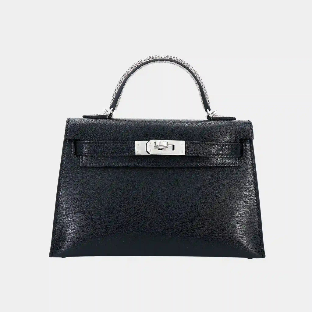 Mini Kelly II Chamkila-Lizard Black Hermes оригінал – Купити в Україні – боковий вид