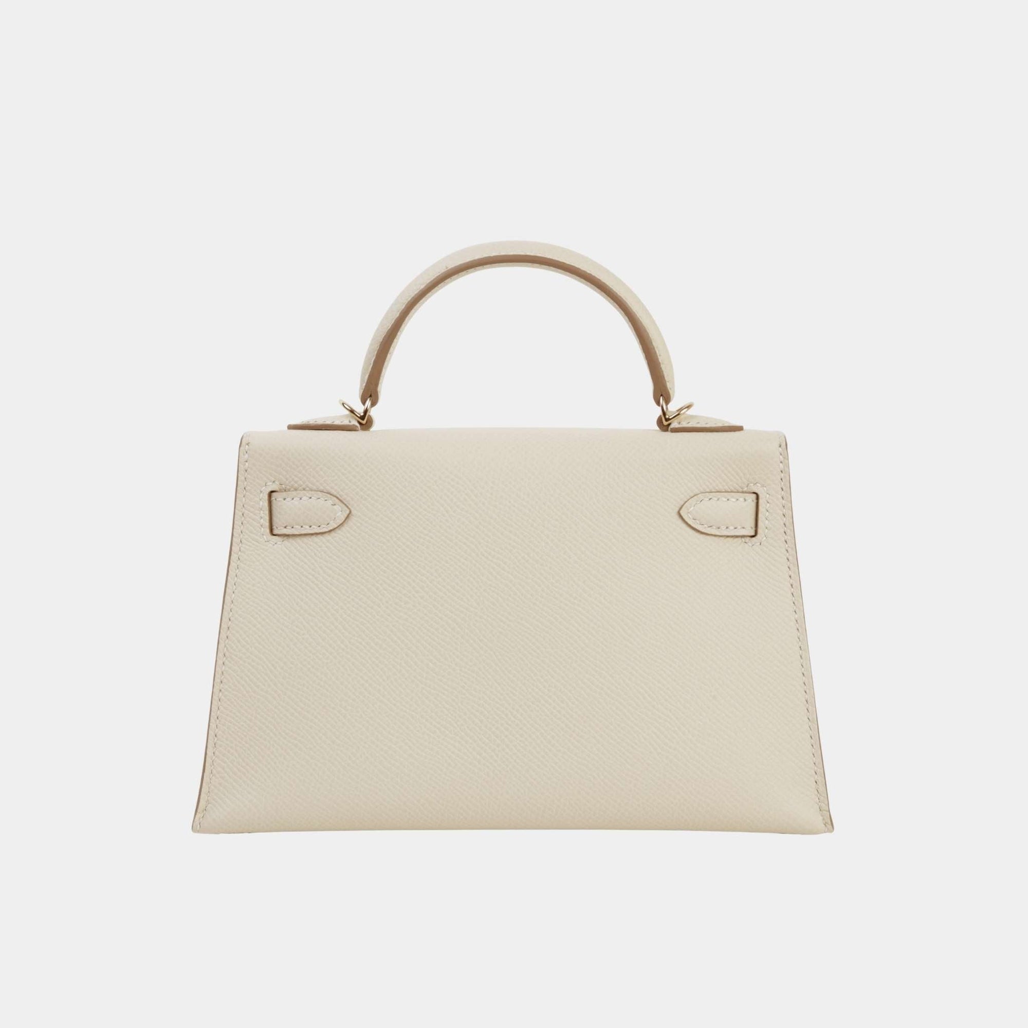 Оригінальна Mini Kelly II Epsom Craie Pbhw Hermes – вид ззаду