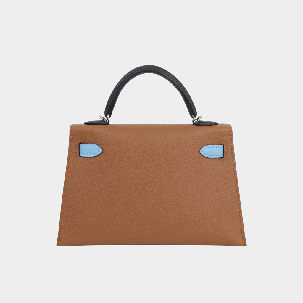 Mini Kelly II Epsom Gold Hermes – Гарантія оригінальності – вид ззаду
