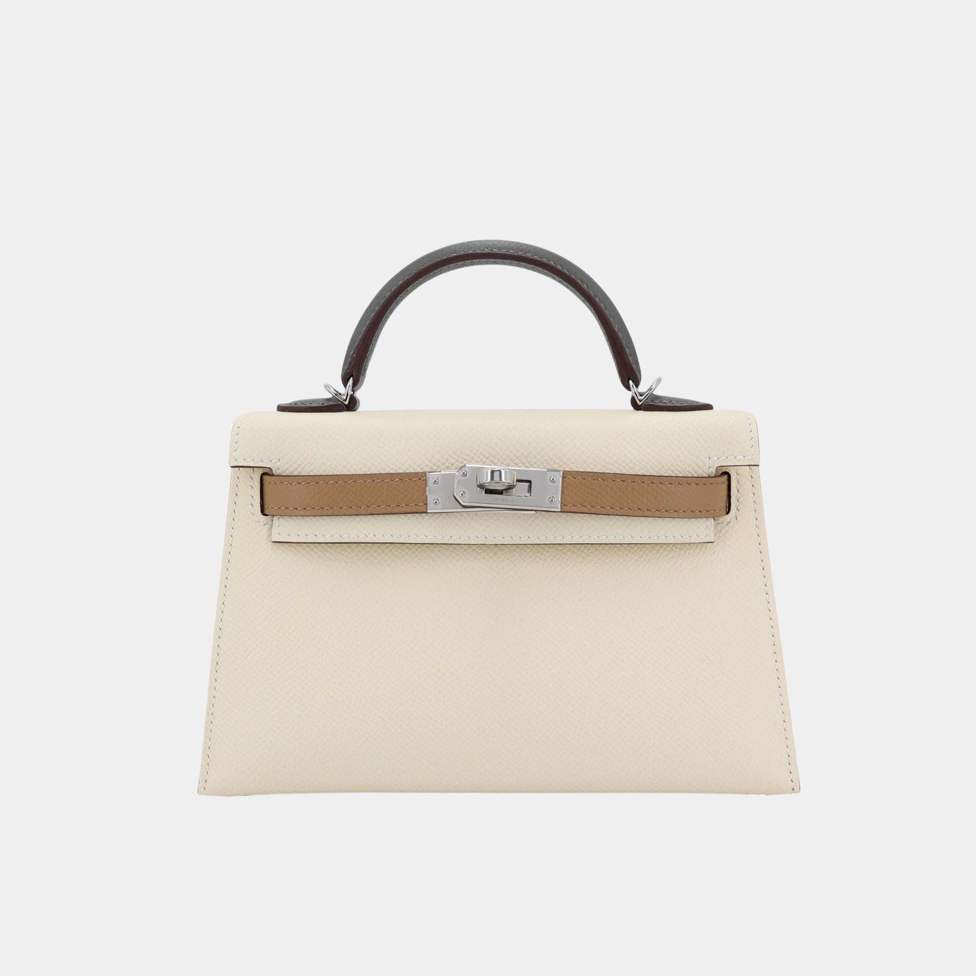Mini Kelly II Epsom Nata Hermes оригінал – Купити в Україні – боковий вид