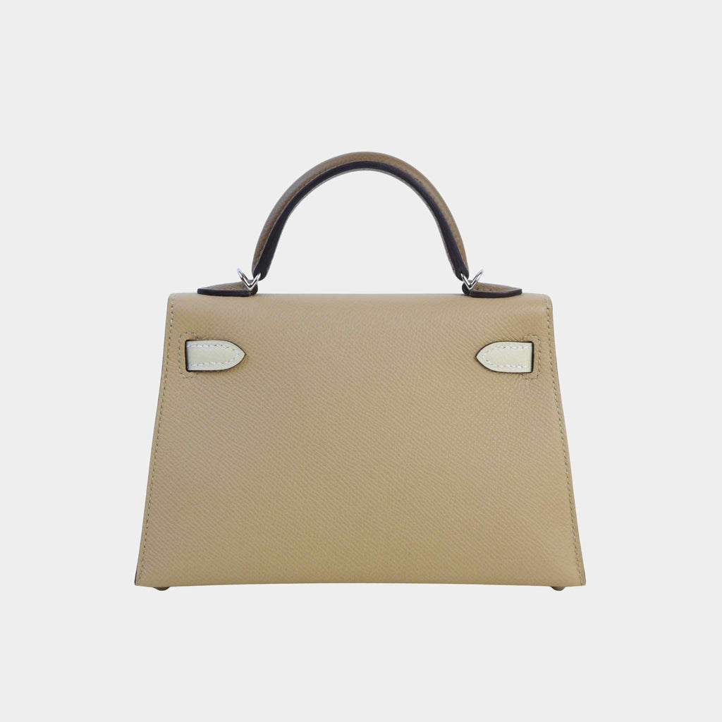 Оригінальна Mini Kelly II Epsom Trench Hermes – вид ззаду