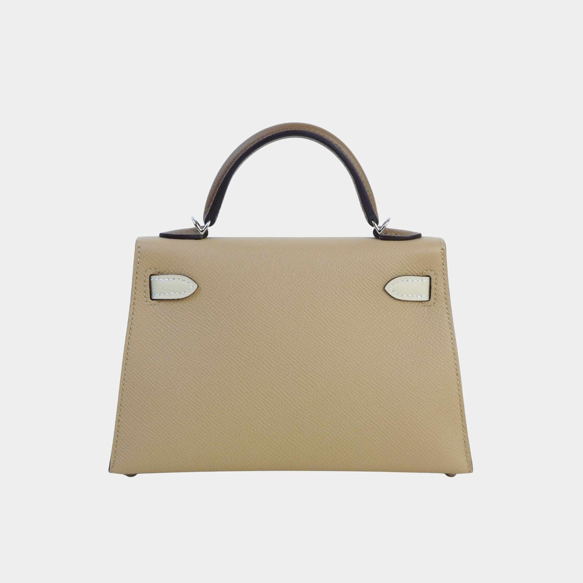 Оригінальна Mini Kelly II Epsom Trench Hermes – вид ззаду