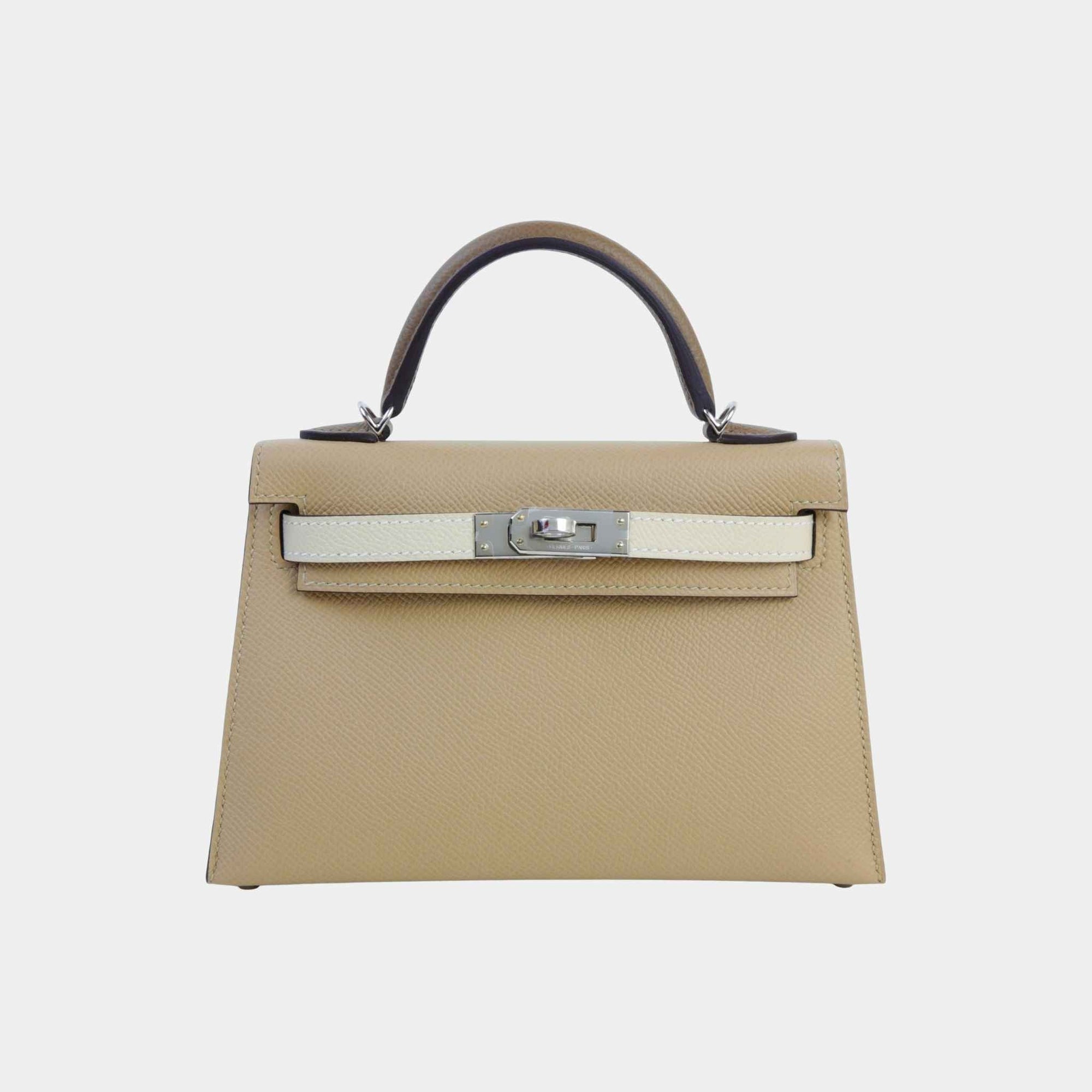 Оригінальна Mini Kelly II Epsom Trench Hermes – боковий вид
