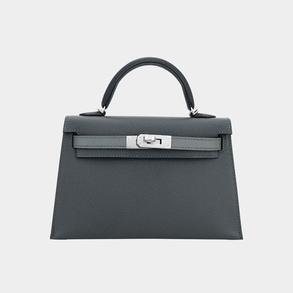 Mini Kelly II Epsom Vert Mangrove Hermes оригінал – Купити в Україні – боковий вид