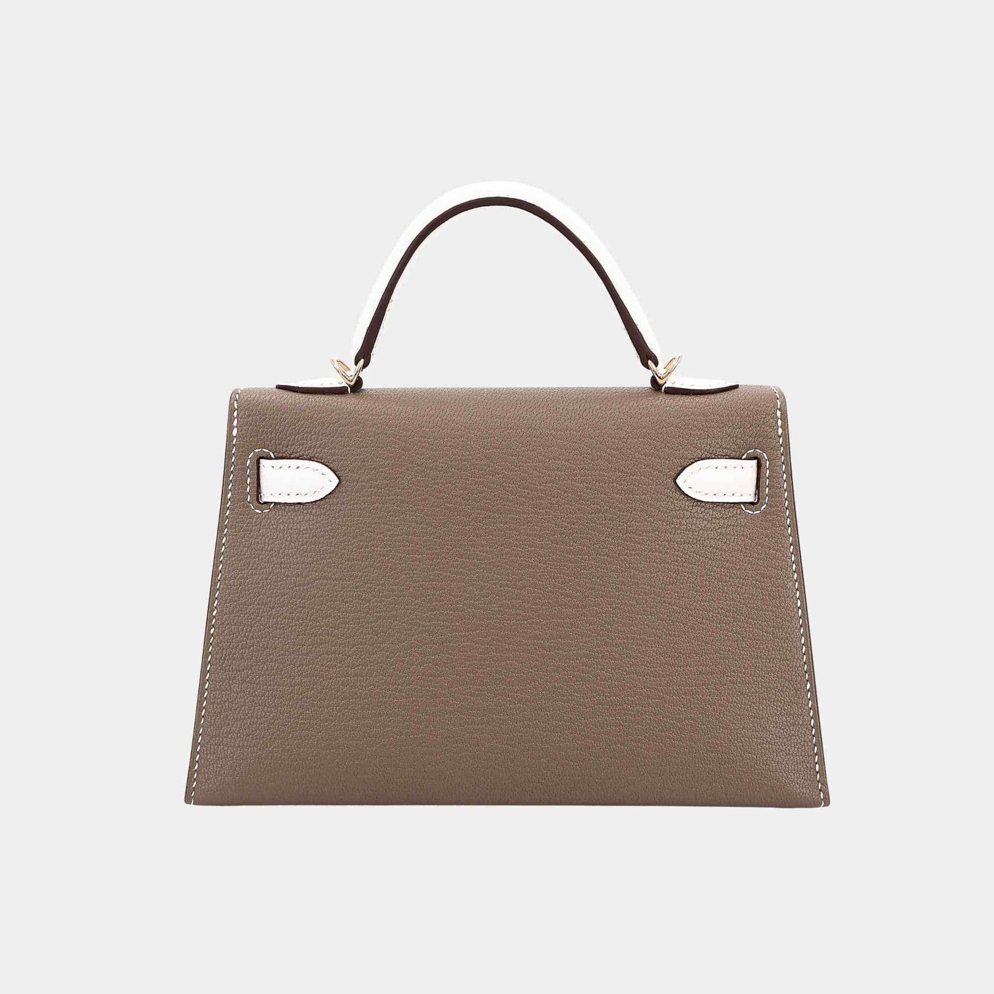 Mini Kelly II Hss Chevre Etoupe Hermes оригінал – Купити в Україні – вид ззаду