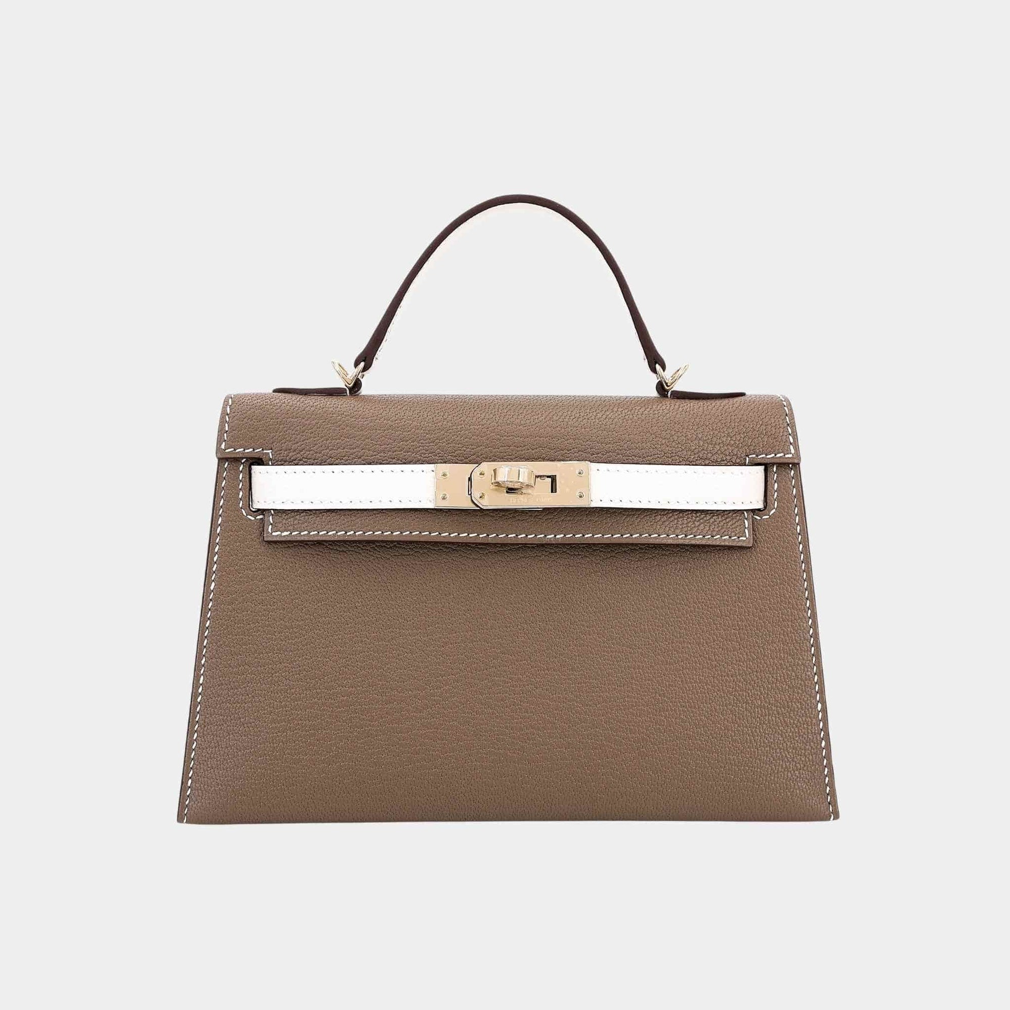 Mini Kelly II Hss Chevre Etoupe Hermes оригінал – Купити в Україні – боковий вид