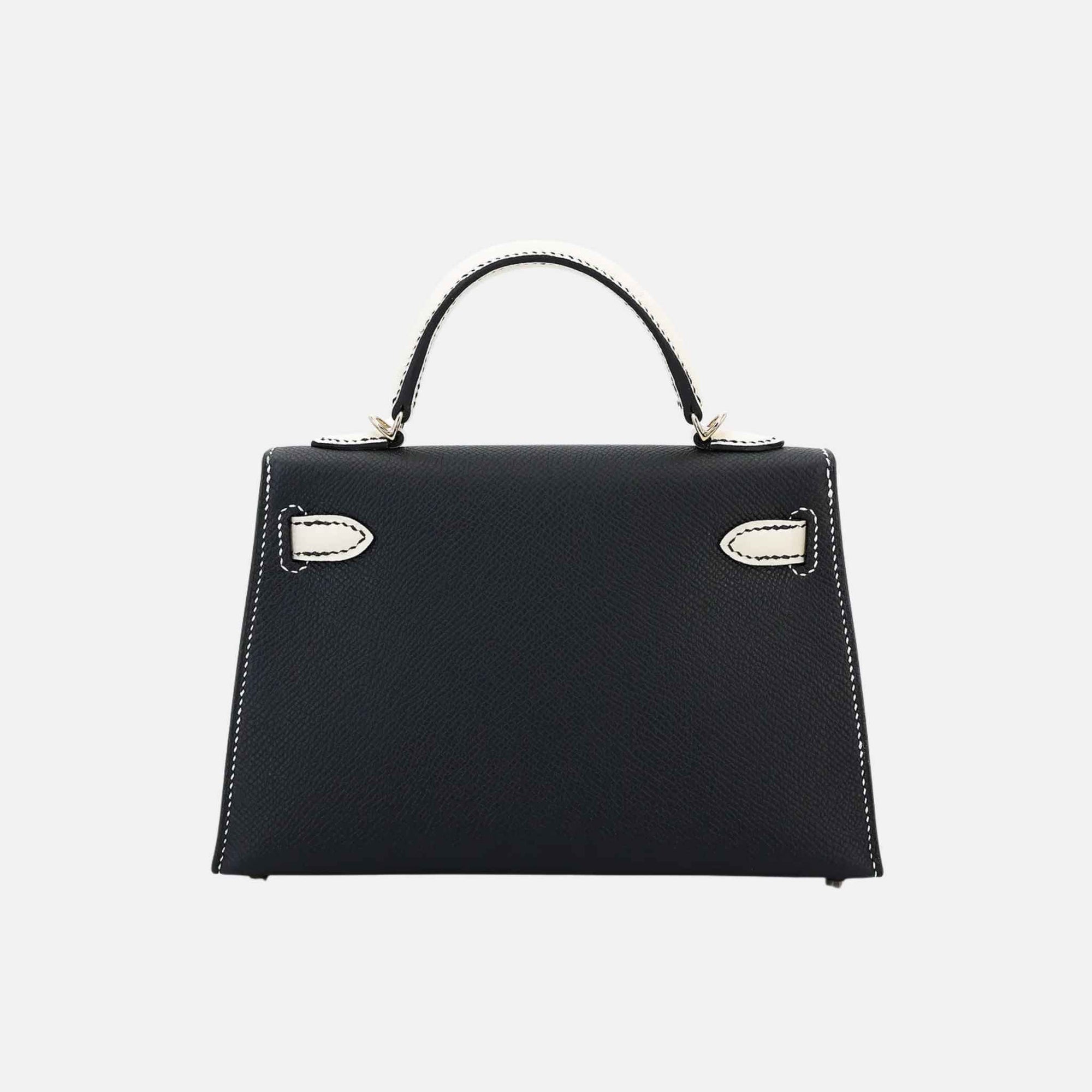 Mini Kelly II Hss Epsom Black Hermes – Гарантія оригінальності – вид ззаду